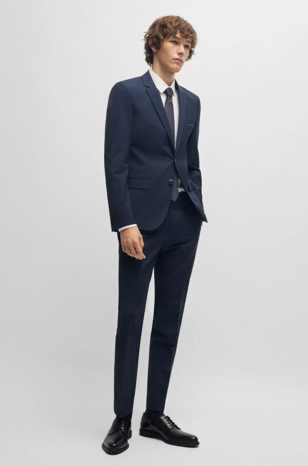 HUGO BOSS Derbysko I Nappalæder Med Præget Logo Sort Best