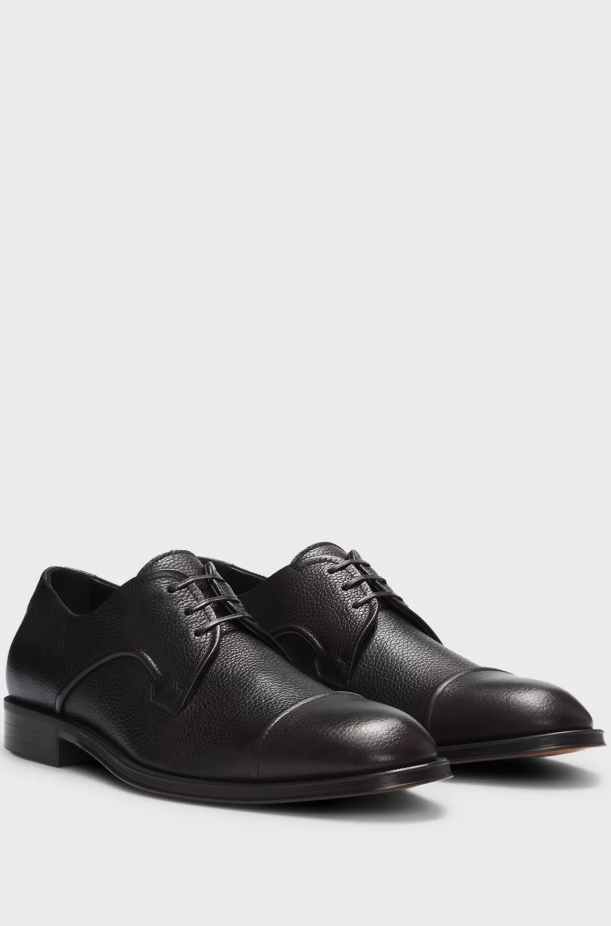 HUGO BOSS Derbysko I Narvlæder Med Anti-slip-sål Mørkebrun Flash Sale