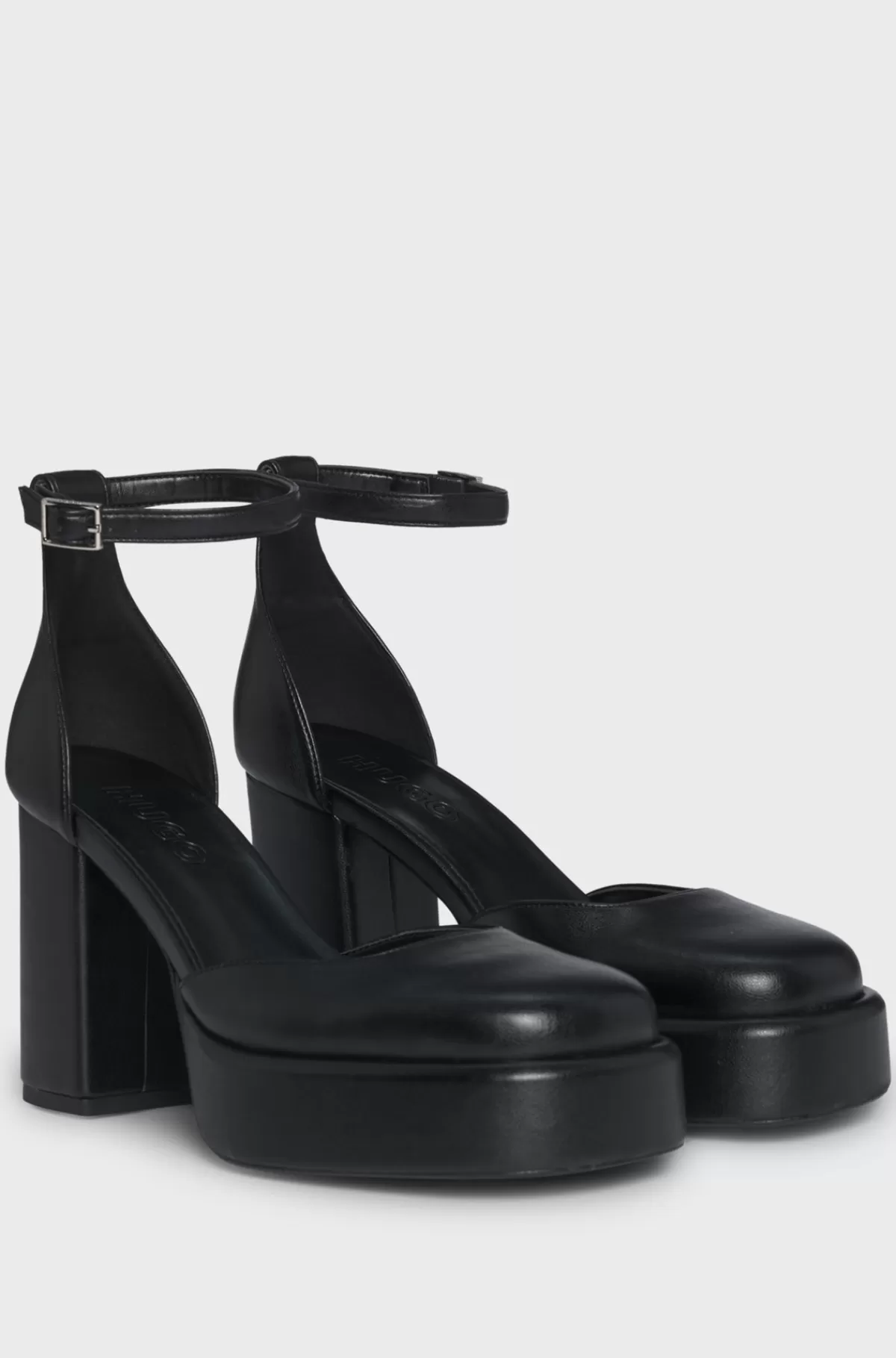 HUGO BOSS D'Orsay Pumps I Imiteret Nappalæder Med Høj Hæl Sort Best Sale