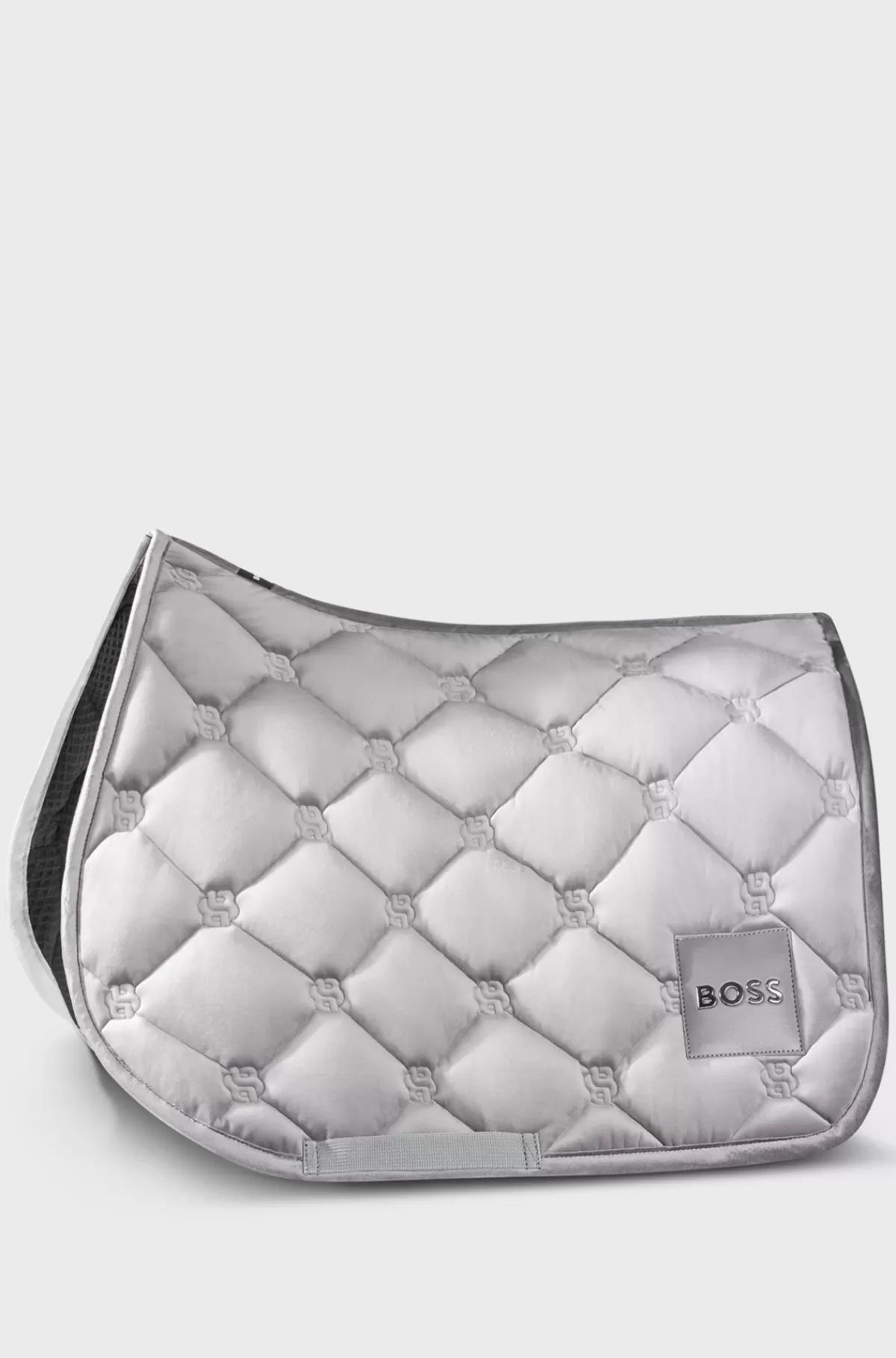 HUGO BOSS Dressur-sadelunderlag I Fløjl Til Hestesport Med Dobbelt B-monogrammer Sølv Shop