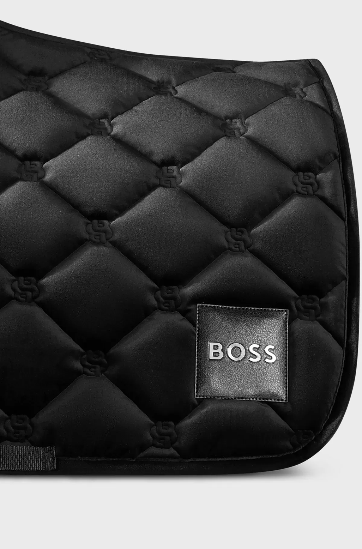 HUGO BOSS Dressur-sadelunderlag I Fløjl Til Hestesport Med Dobbelt B-monogrammer Sort Outlet