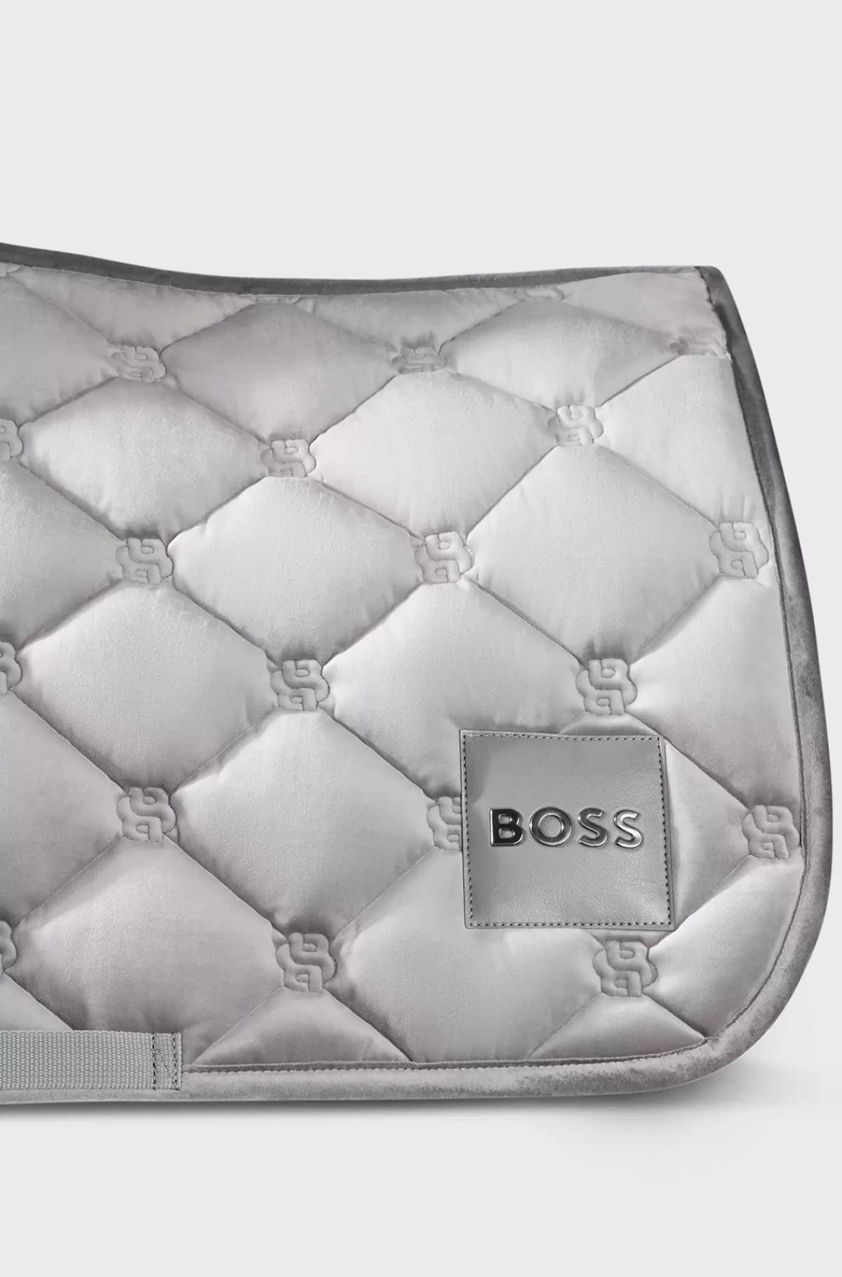 HUGO BOSS Dressur-sadelunderlag I Fløjl Til Hestesport Med Dobbelt B-monogrammer Sølv Shop