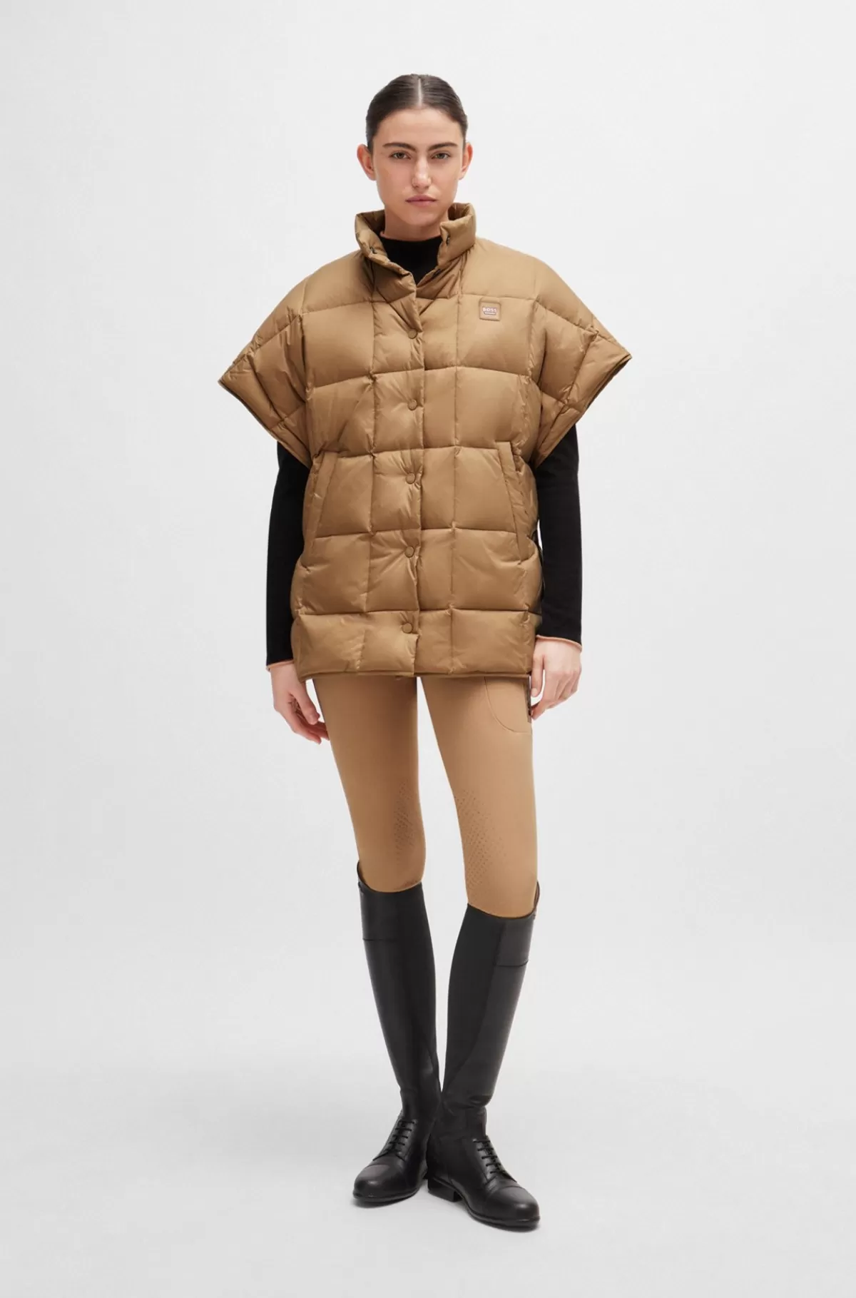 HUGO BOSS Dunkappe Til Hestesport Med Fleeceforede Lommer Beige Clearance