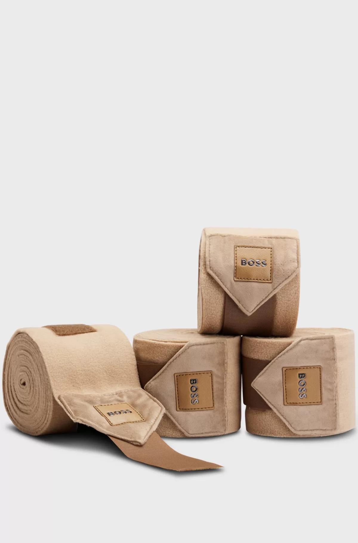 HUGO BOSS Fleecebandager Med Fløjlsender Til Hestesport Beige Discount