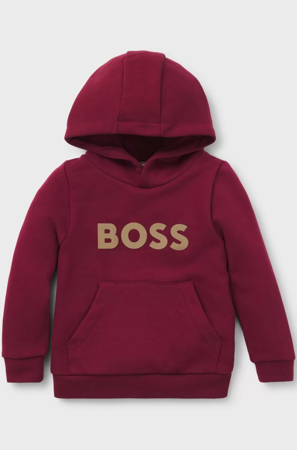 HUGO BOSS Fleecehættetrøje Til Børn Med Logodetalje Mørkerød Cheap