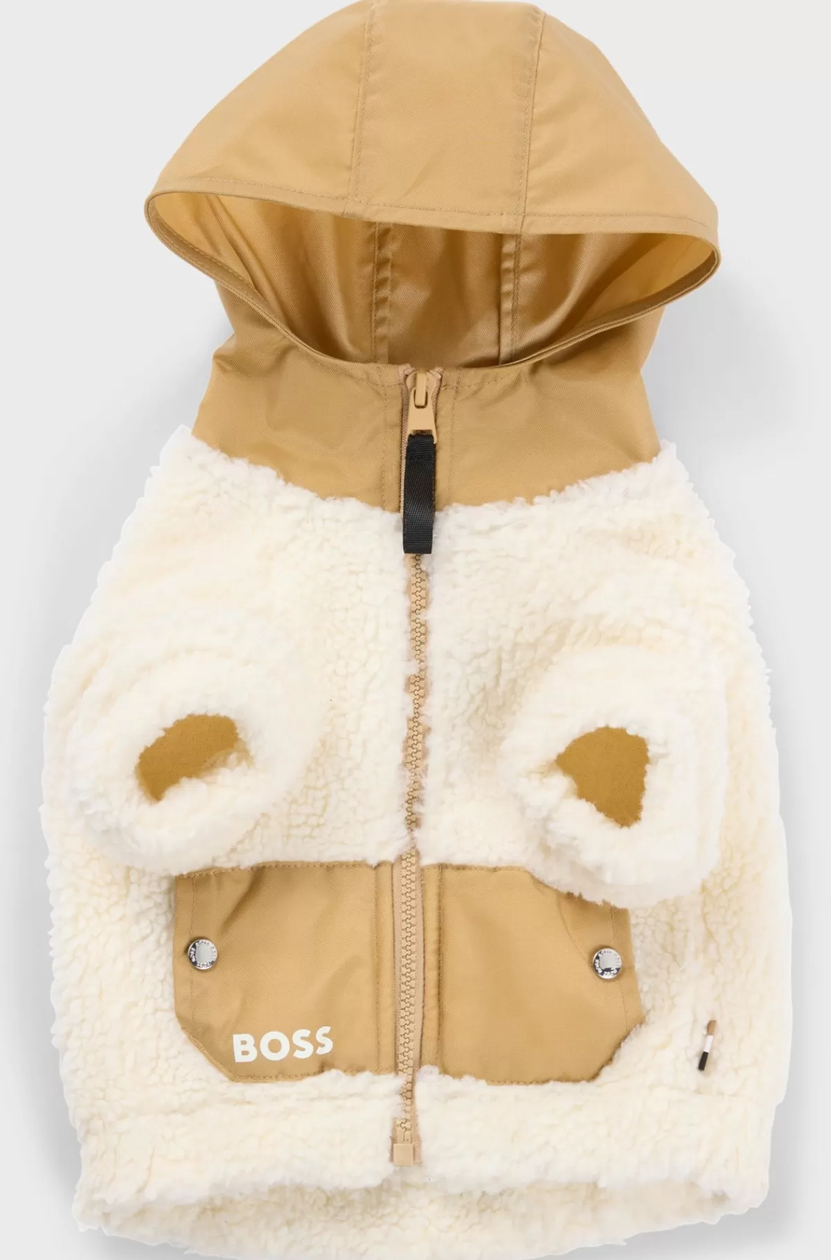 HUGO BOSS Fleecejakke Til Hunde Med Dobbelt B-monogram Beige Flash Sale