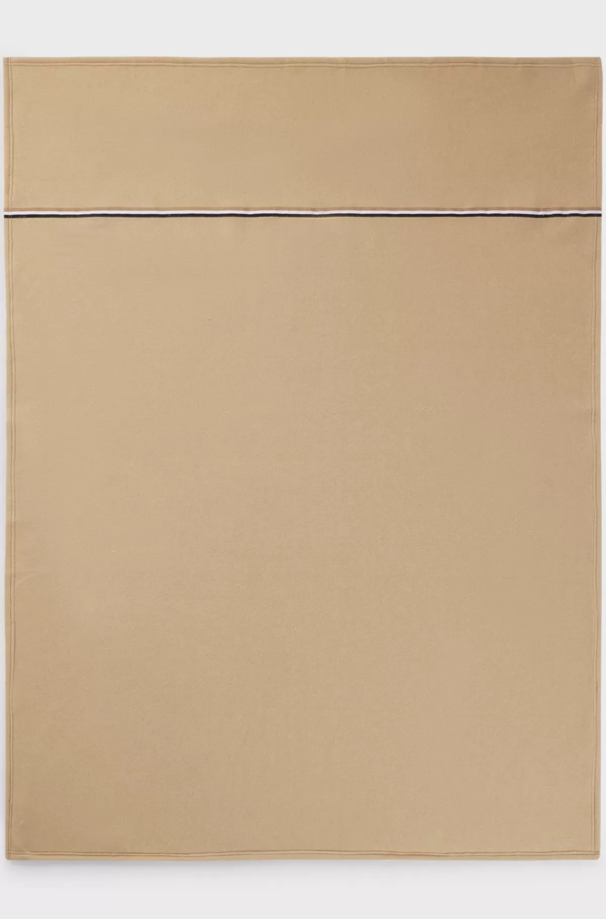 HUGO BOSS Fleecetæppe Med Signaturstribe Beige Best