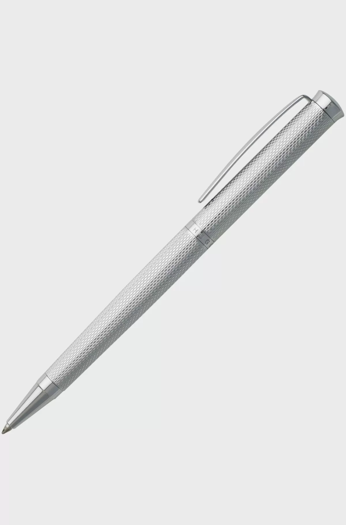 HUGO BOSS Forkromet Kuglepen Med Diamantskåret Gravering Sølv Cheap