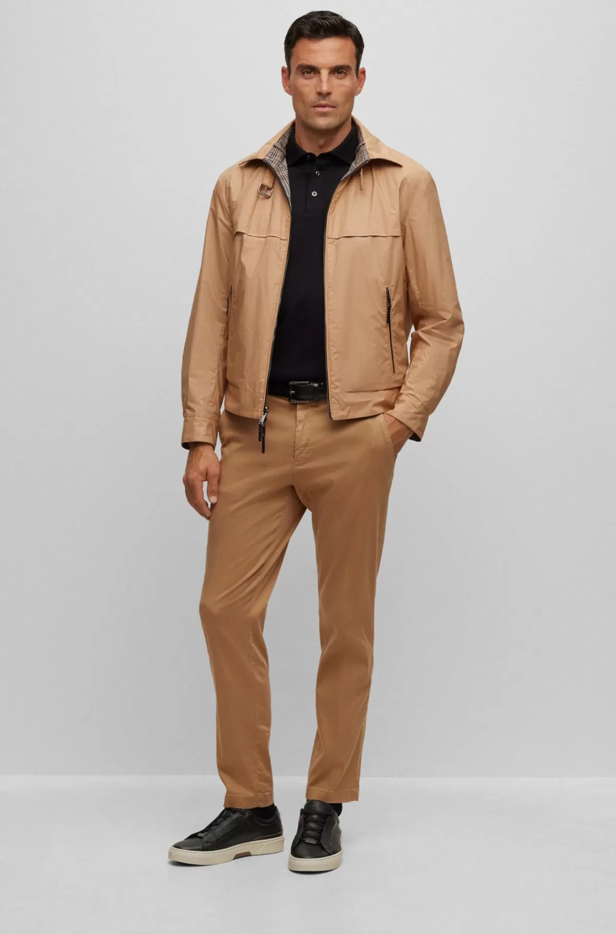 HUGO BOSS Gary Sneakers I Narvlæder Og Snørebåndshuller Med Logo Sort Hot