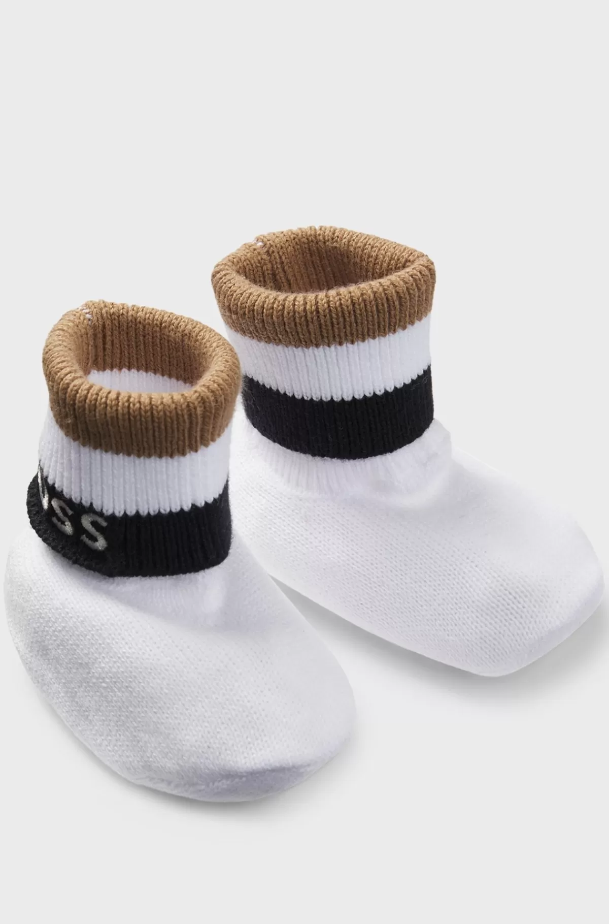 HUGO BOSS Gaveæske Med Hue Og Strikkede Støvler Til Babyer Hvid Fashion
