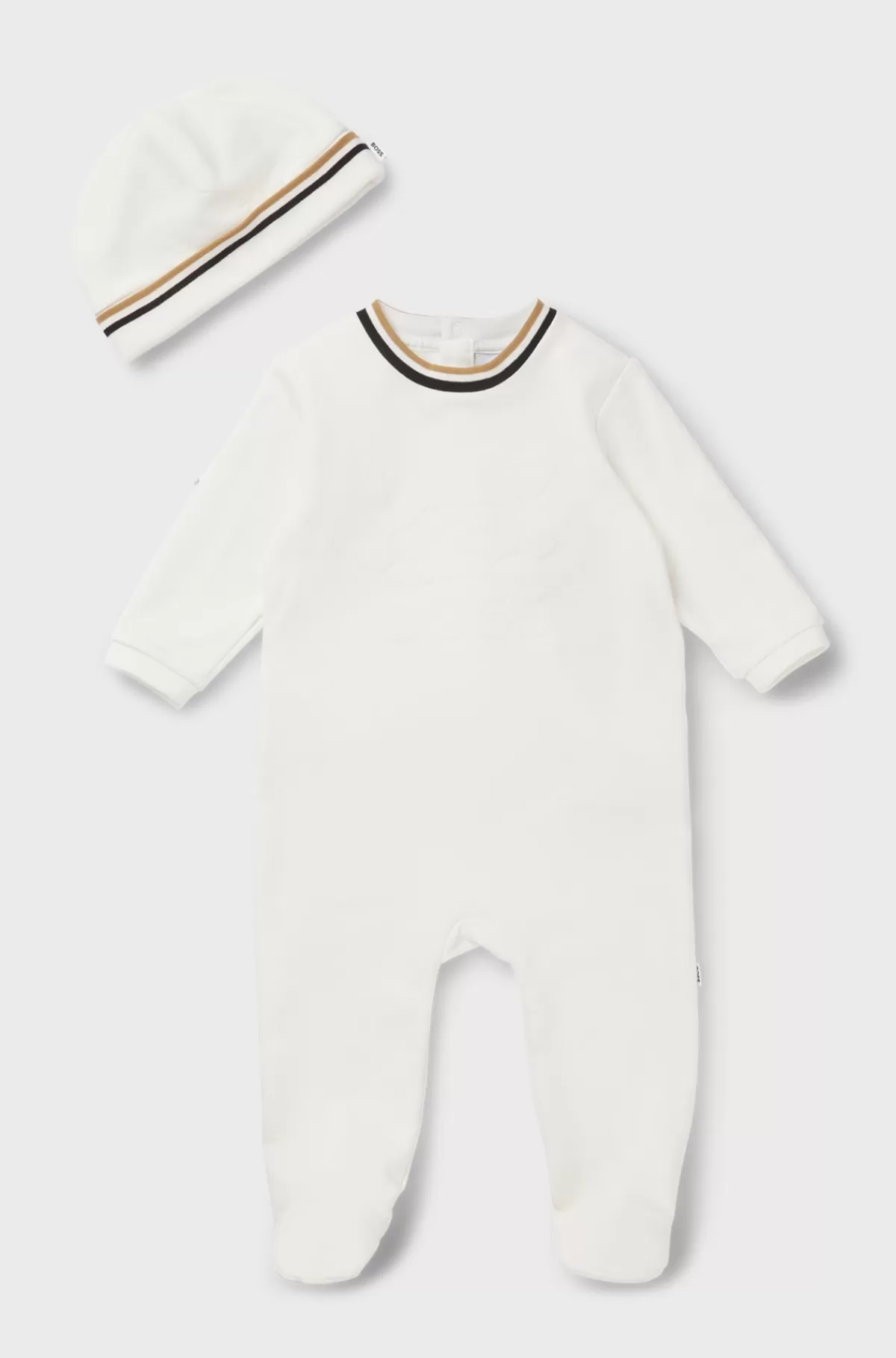 HUGO BOSS Gaveæske Med Natdragt Og Hue Til Babyer Hvid Flash Sale