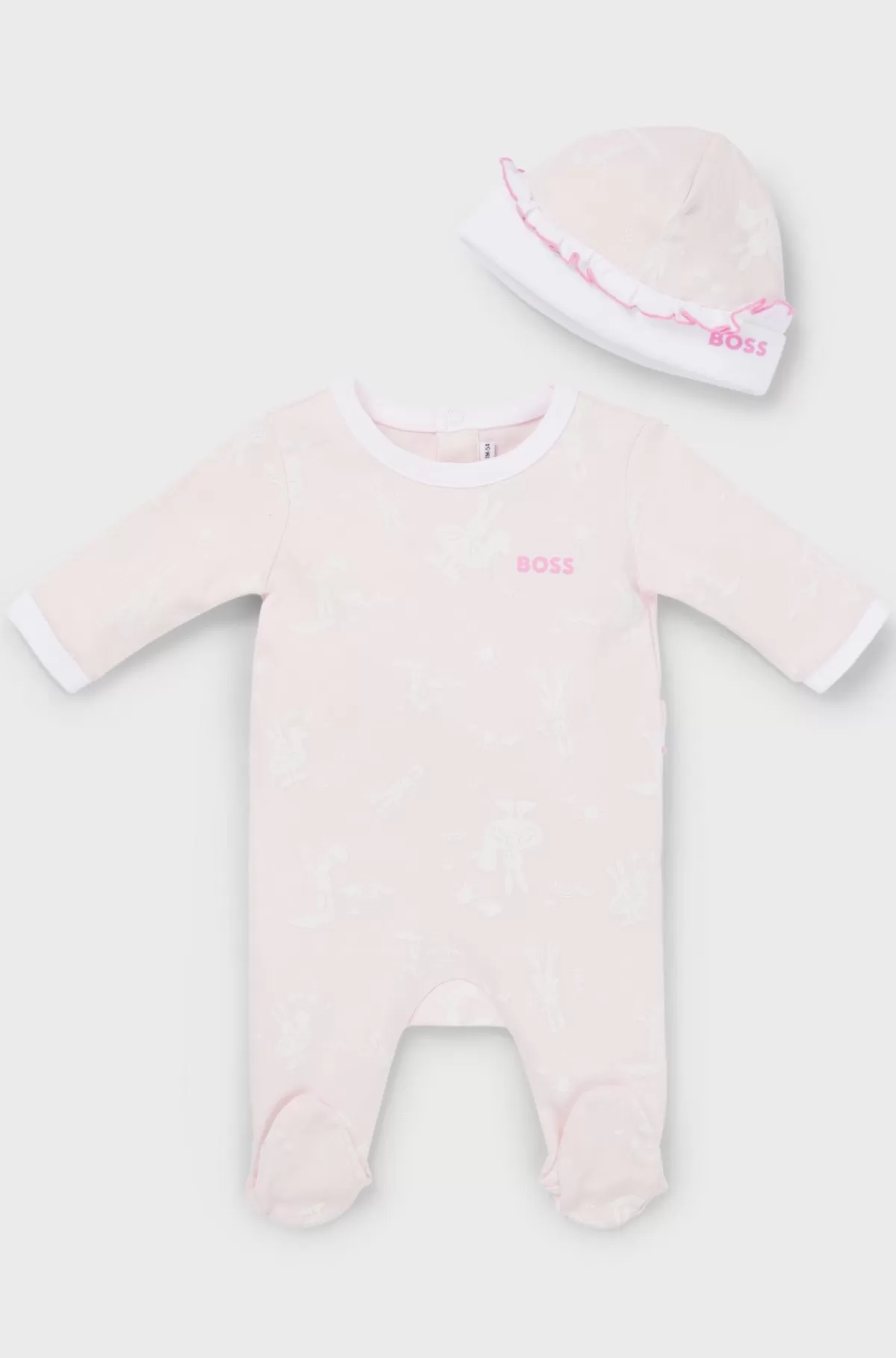 HUGO BOSS Gaveæske Med Natdragt Og Hue Til Babyer Lys pink Flash Sale