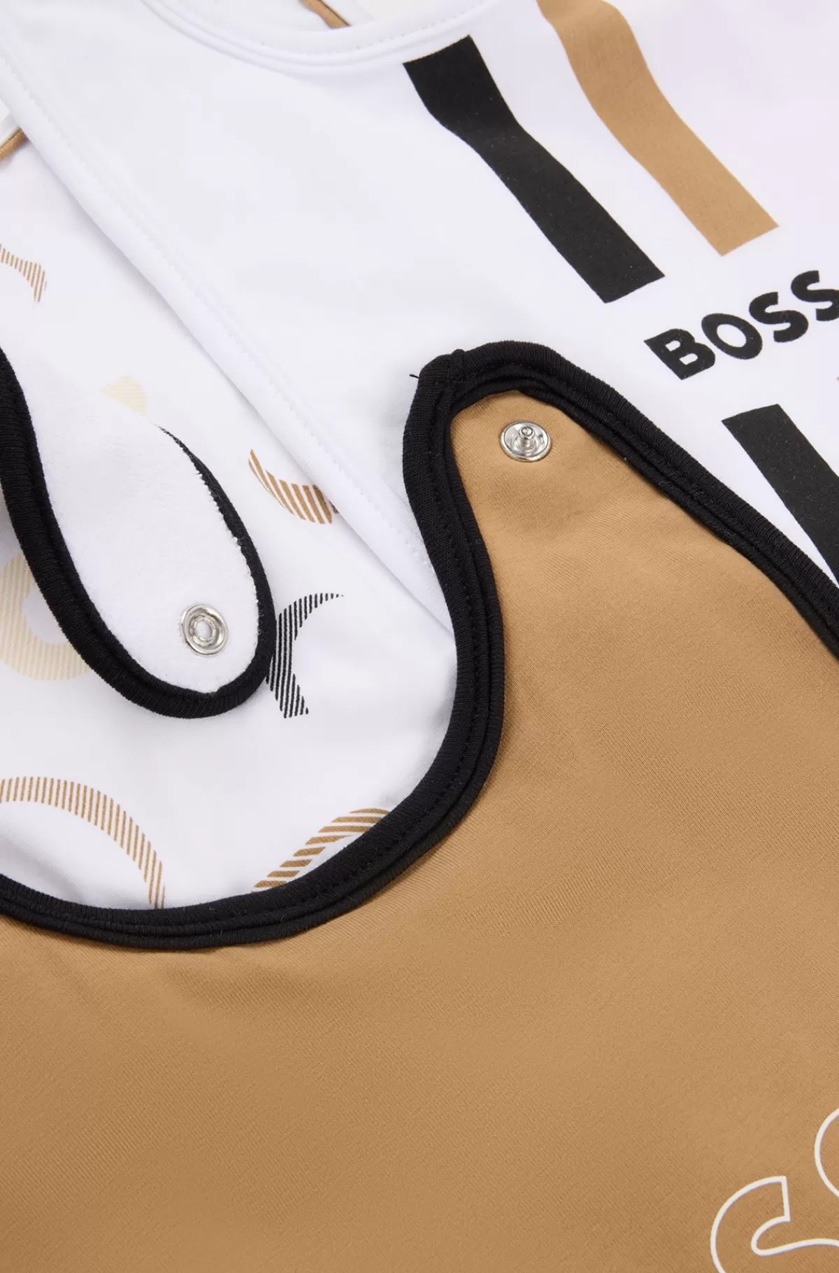 HUGO BOSS Gaveæske Med Tre Bomuldshagesmække Til Babyer Hvid New