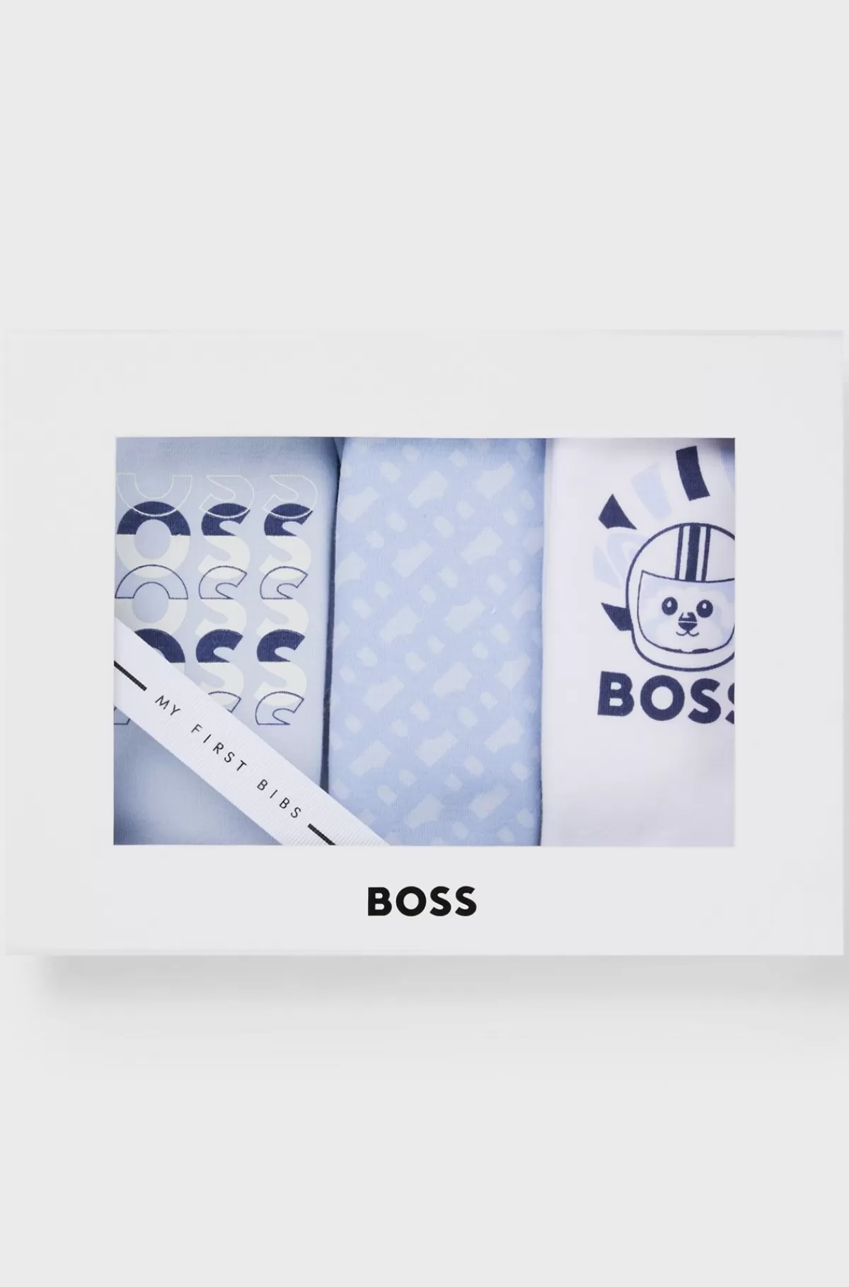 HUGO BOSS Gaveæske Med Tre Par Bomuldshagesmække Til Babyer Lyseblå Clearance
