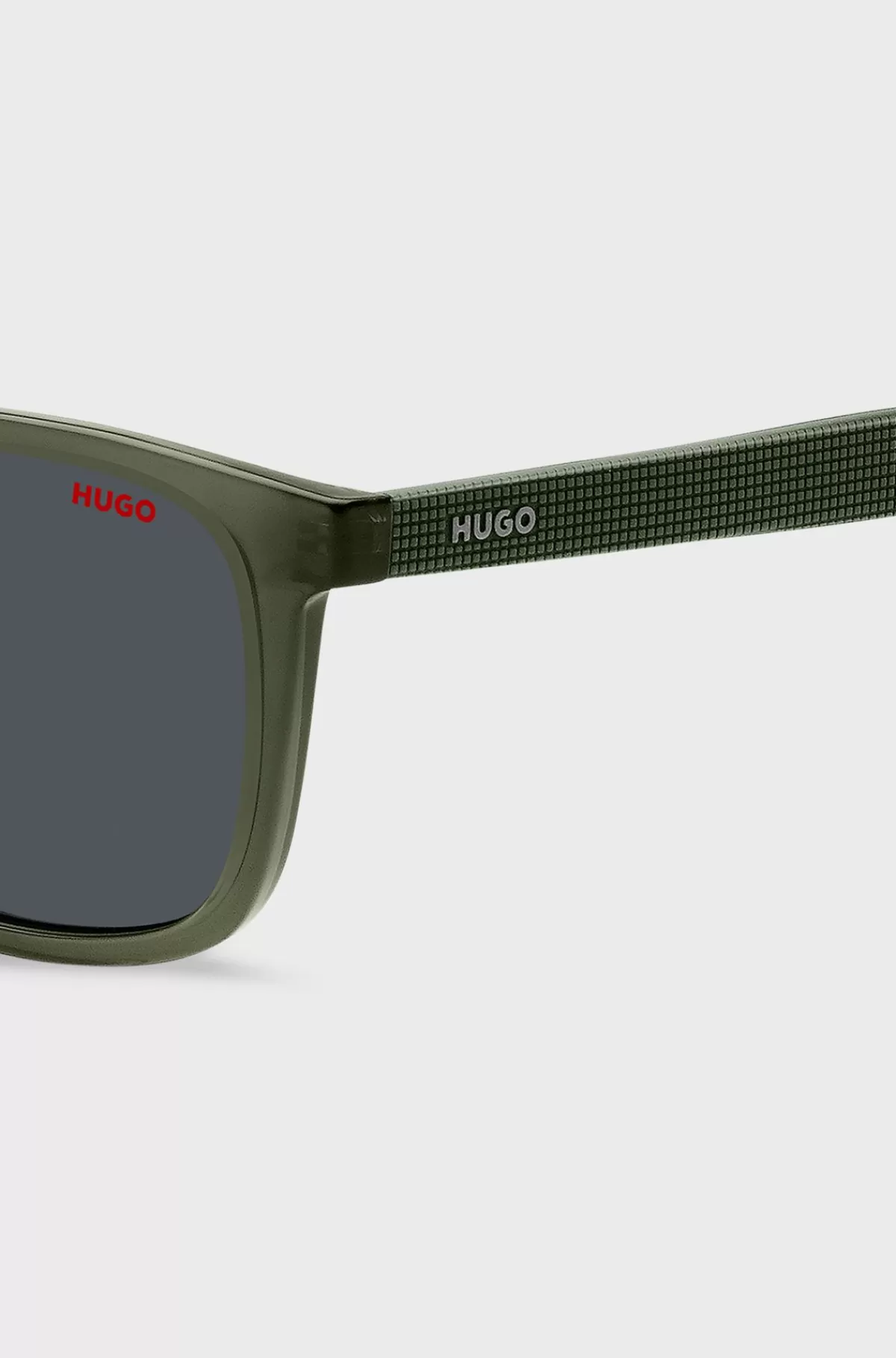 HUGO BOSS ne Solbriller Med Mønstrede Stænger Grøn Outlet