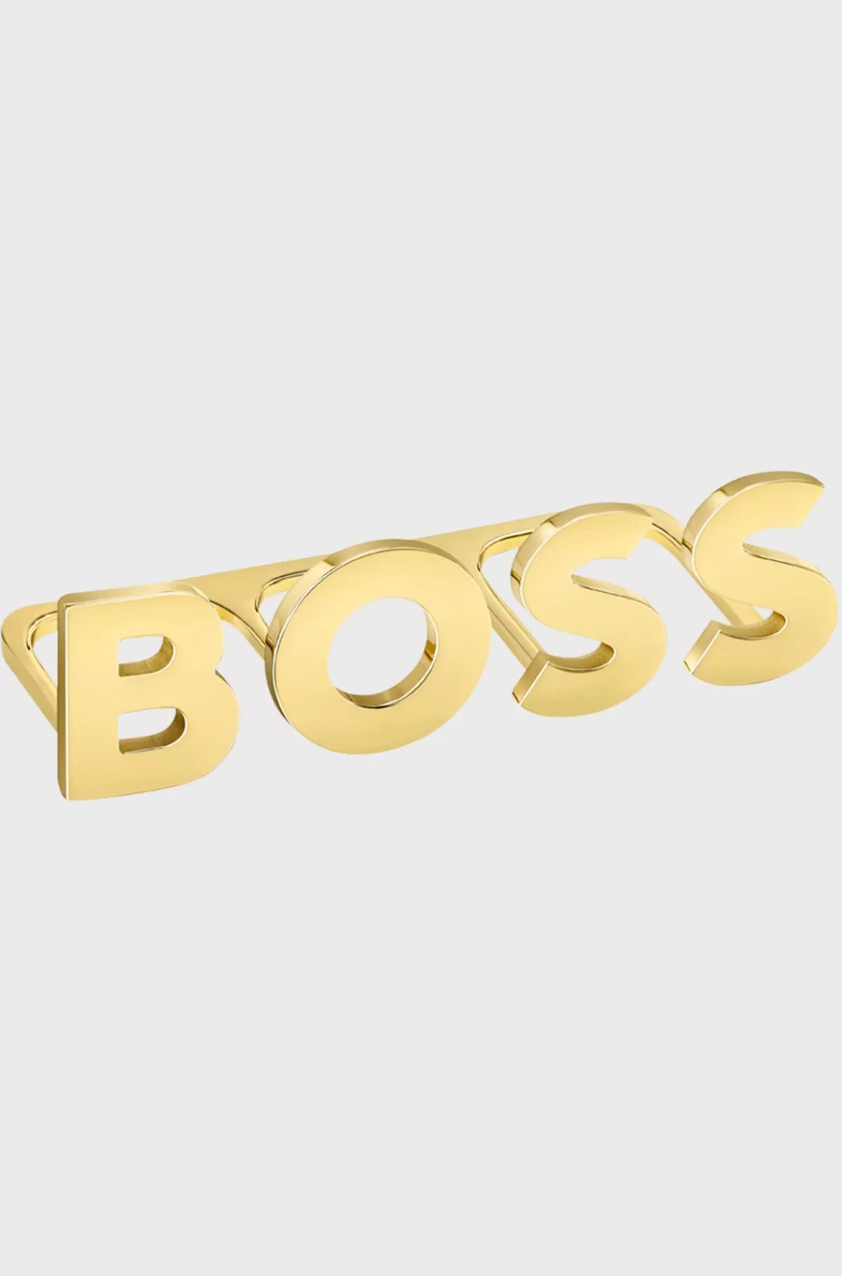 HUGO BOSS belagt Fingerring Med Logobogstaver Guld Sale