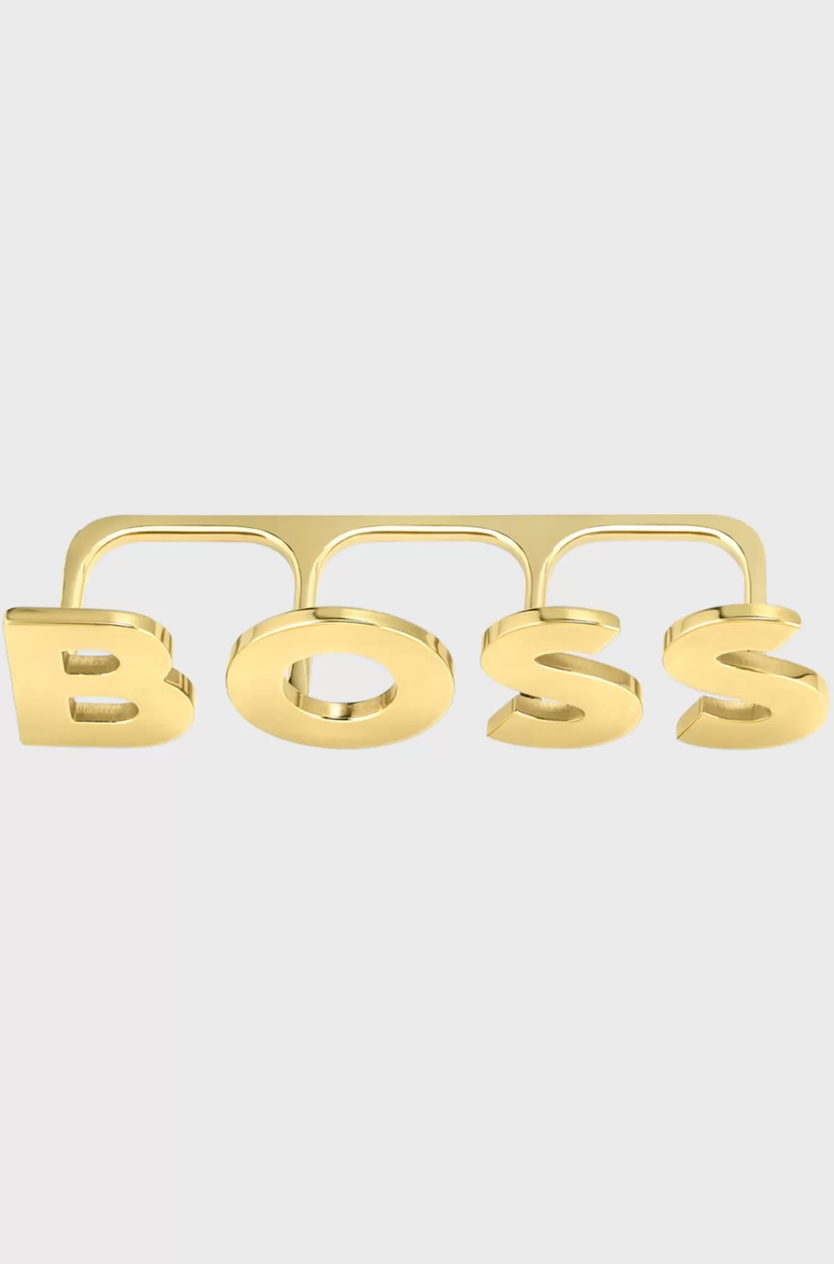 HUGO BOSS belagt Fingerring Med Logobogstaver Guld Sale