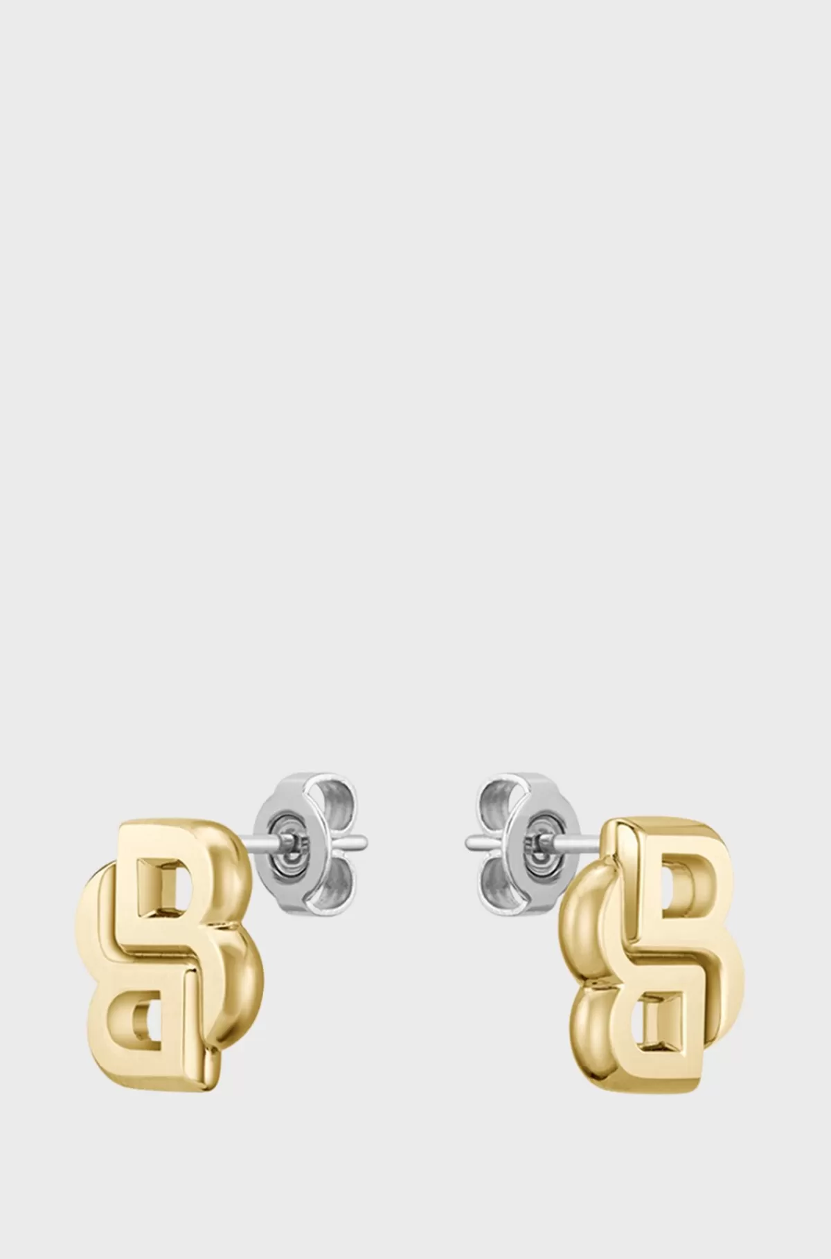 HUGO BOSS farvede øreringe Med Double B-monogram Guld Clearance