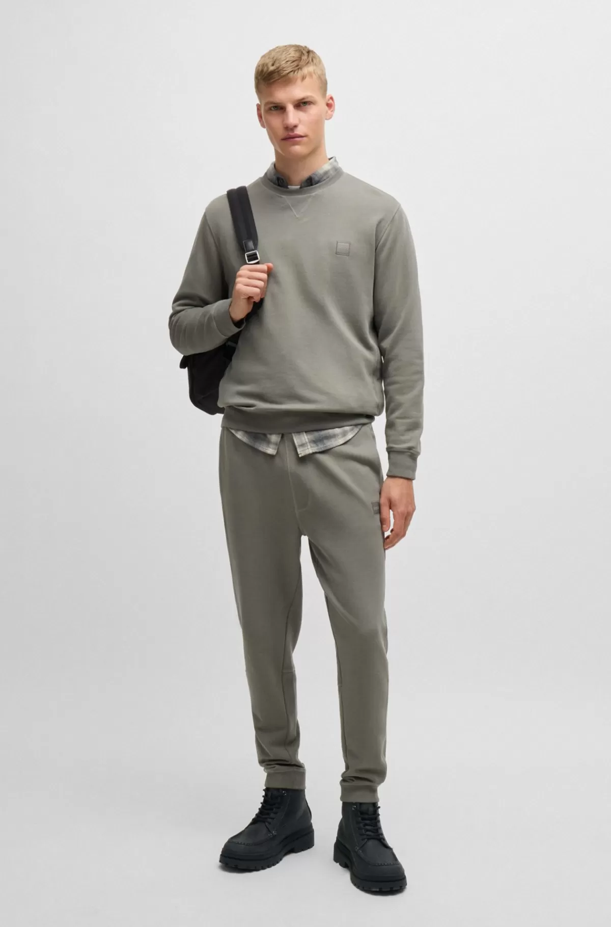 HUGO BOSS Halvlange Støvler I Pull Up-læder Med Gummisål Sort Best Sale