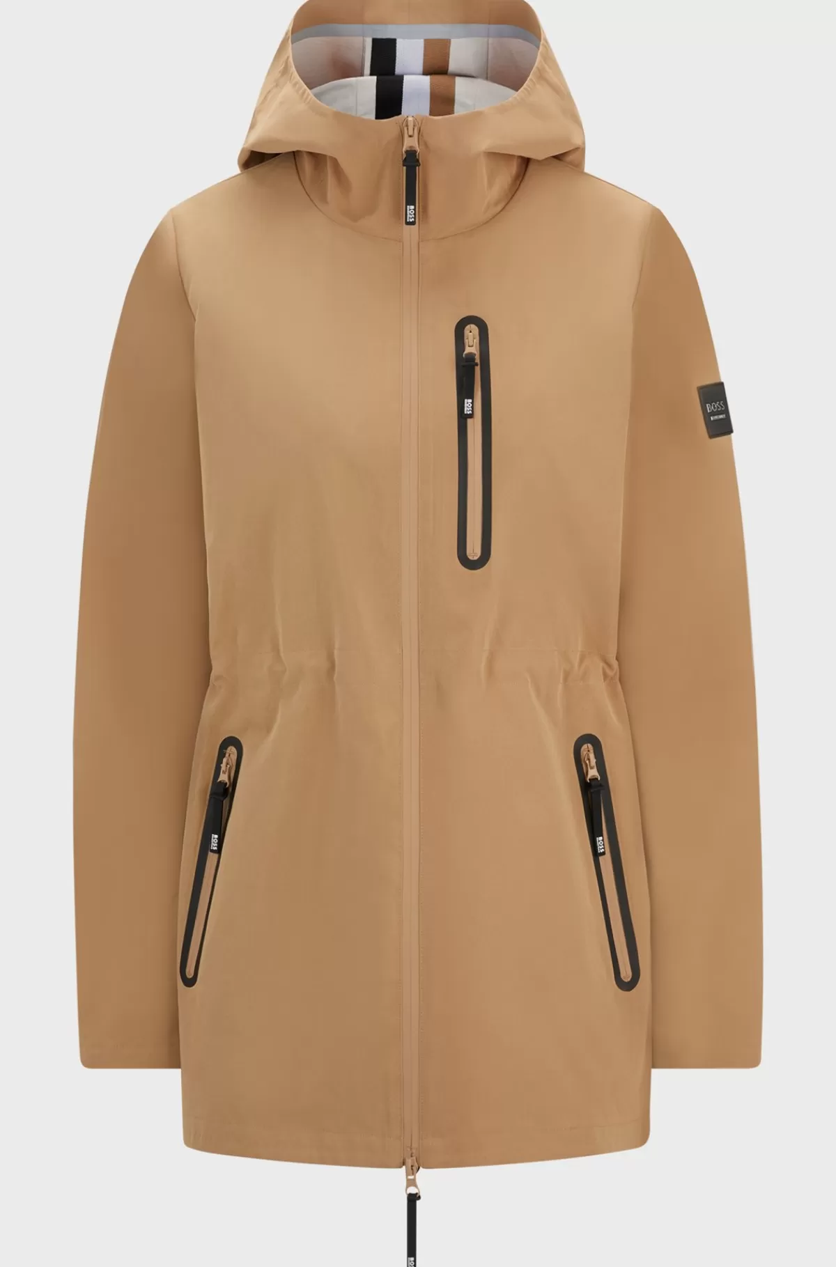 HUGO BOSS Hardshell-parkajakke Til Hestesport Med Vandskyende Finish Beige Best