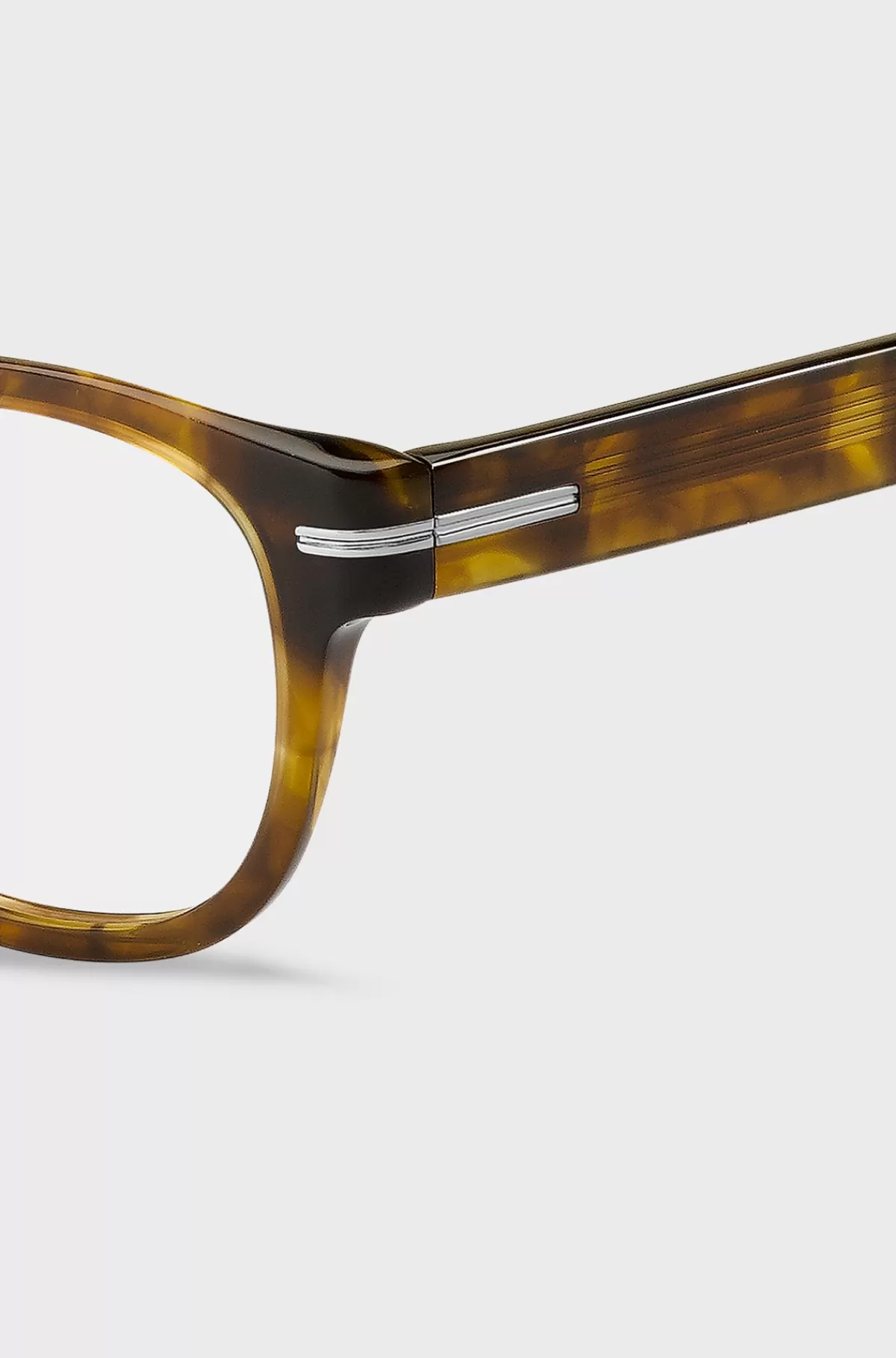 HUGO BOSS Havana-acetat-stel Med Sølvfarvet Signaturdetalje Til Briller Med Styrke Brun mønstret New