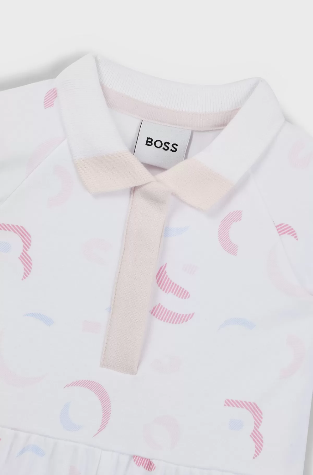 HUGO BOSS Heldragt Til Babyer I Interlock-bomuld Med Printet Logomønster Mønstret Clearance
