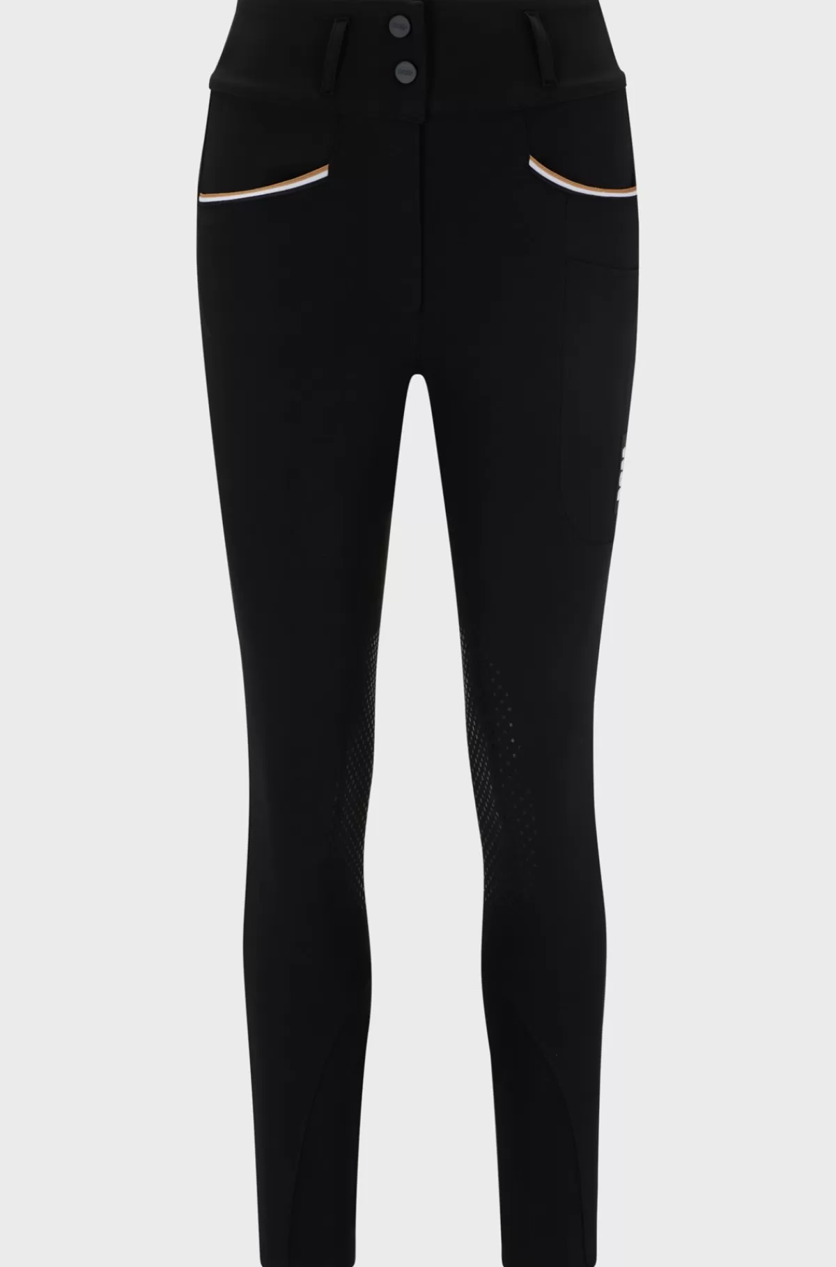 HUGO BOSS Højtaljede Ridebukser Med Knæskind Sort Sale
