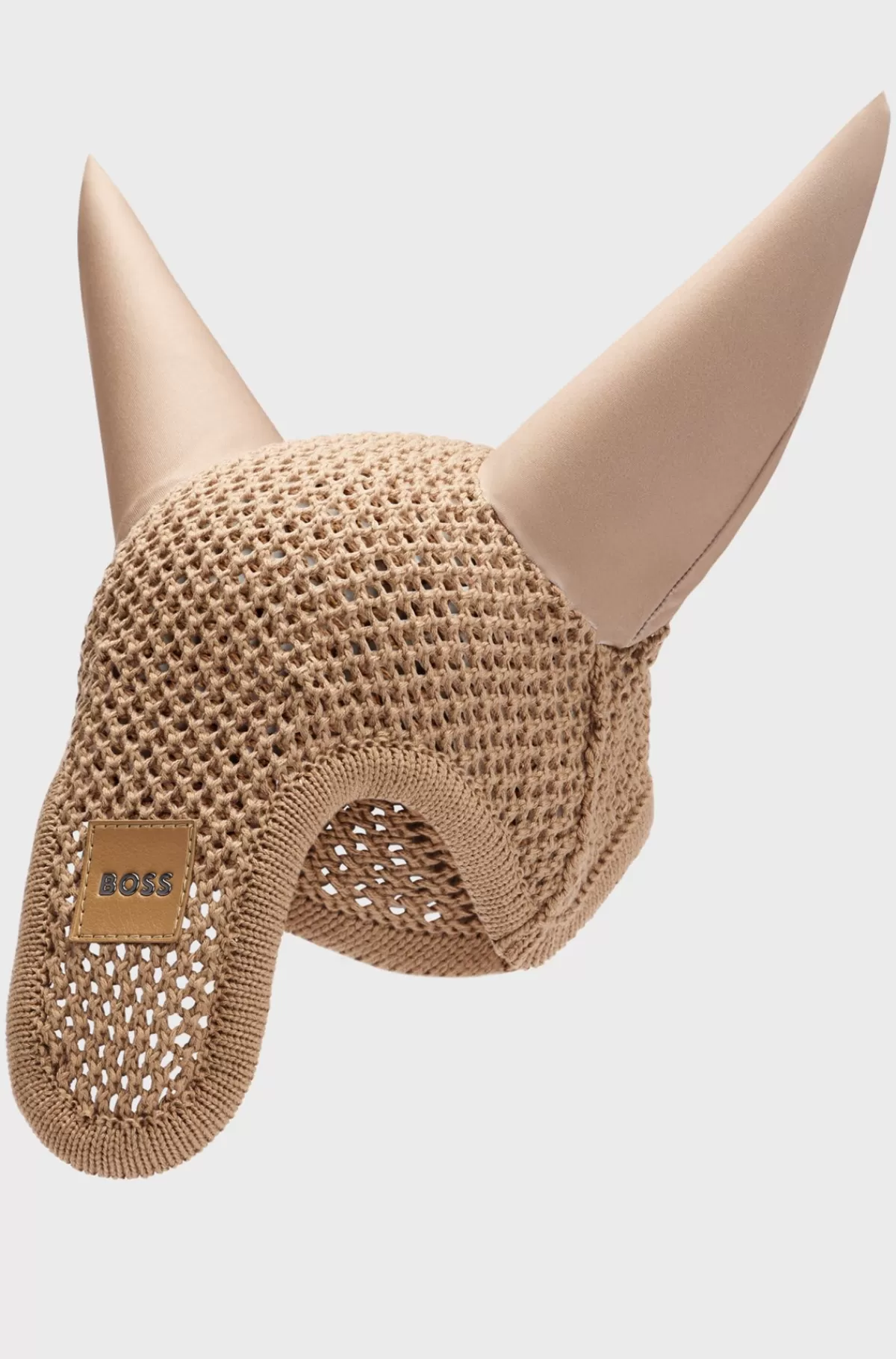 HUGO BOSS Hæklet Insektmaske Til Hestesport Med Logomærke Beige Cheap