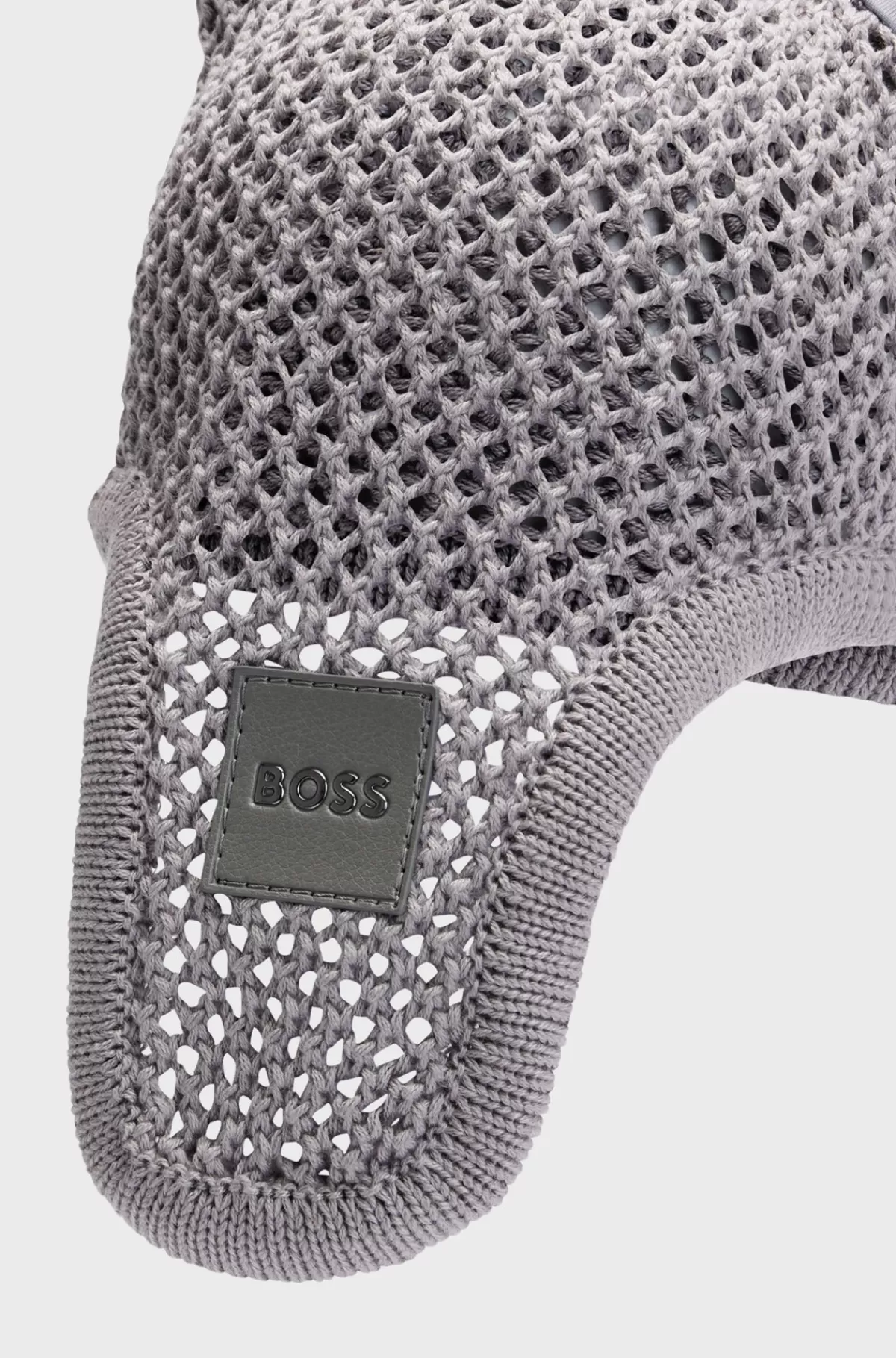 HUGO BOSS Hæklet Insektmaske Til Hestesport Med Logomærke Sølv Flash Sale
