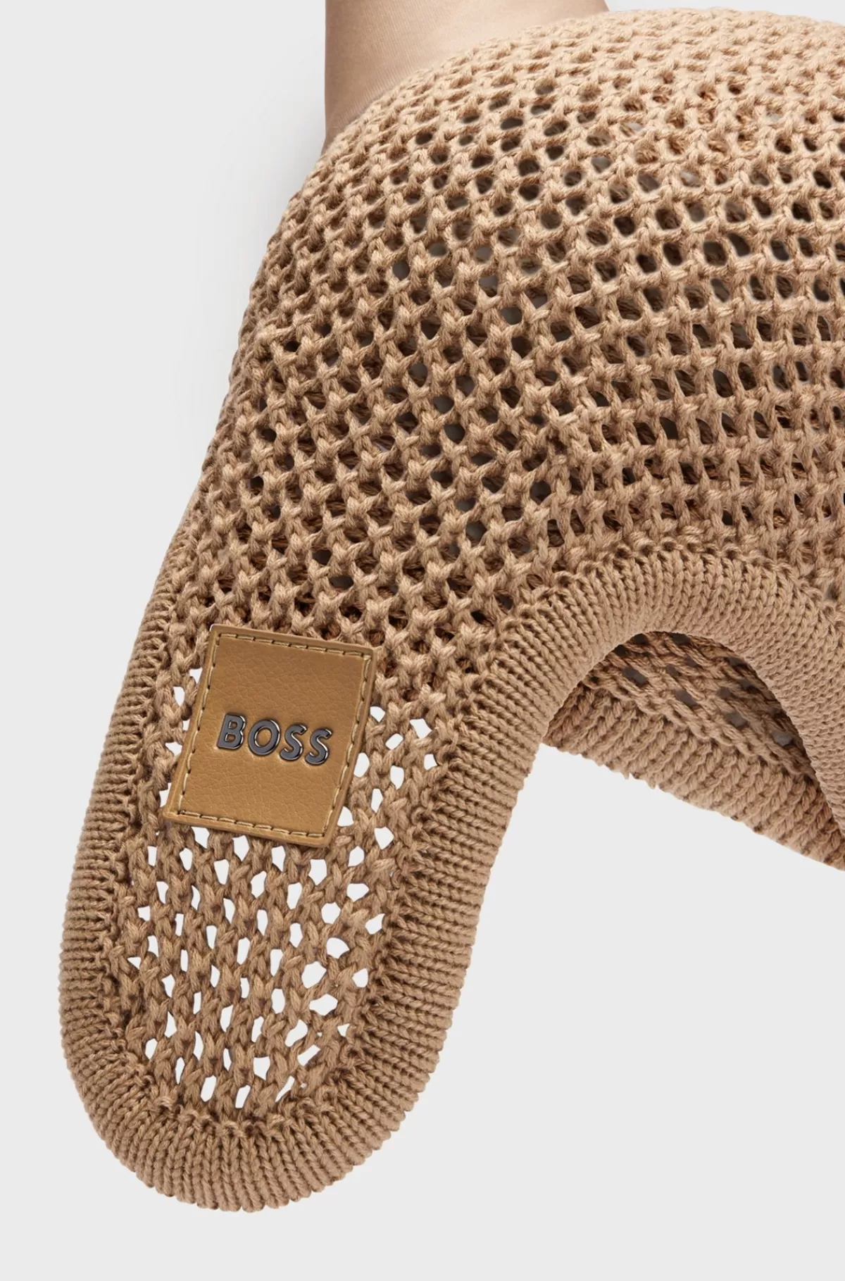 HUGO BOSS Hæklet Insektmaske Til Hestesport Med Logomærke Beige Cheap
