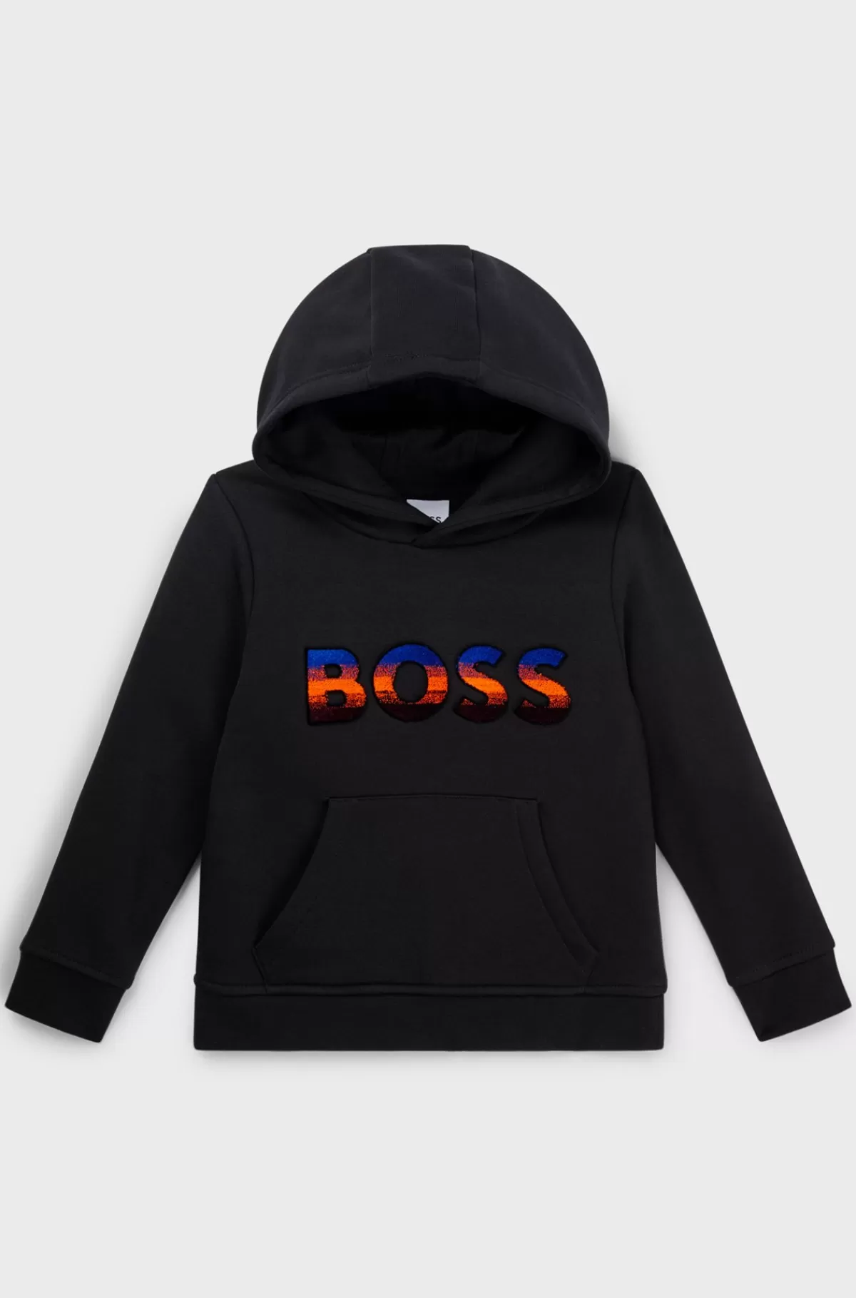 HUGO BOSS Hættetrøje I Bomuldsblanding Med Broderet Gradueret Logo Til Børn Sort Hot