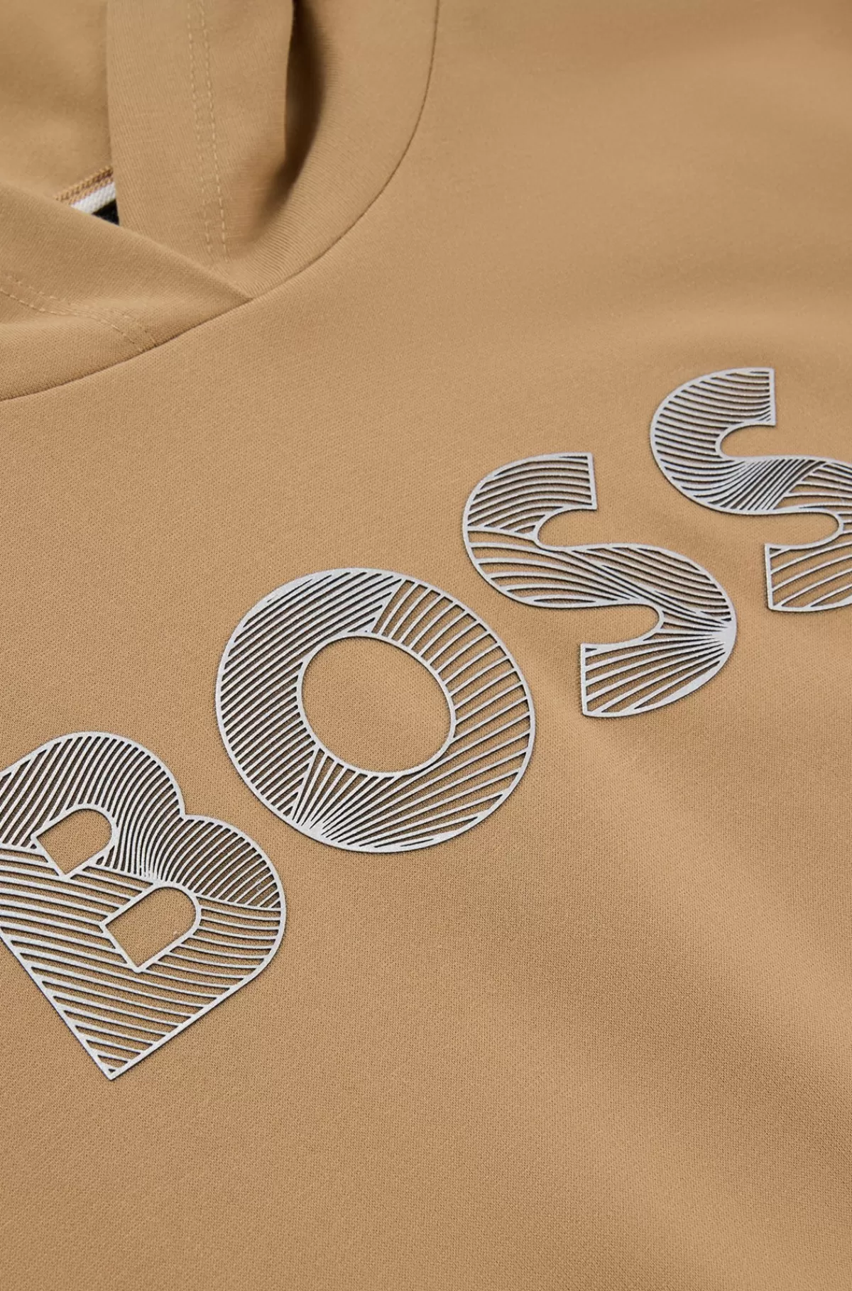HUGO BOSS Hættetrøje I Stof Med Stræk Og Logoprint Til Børn Brun Shop
