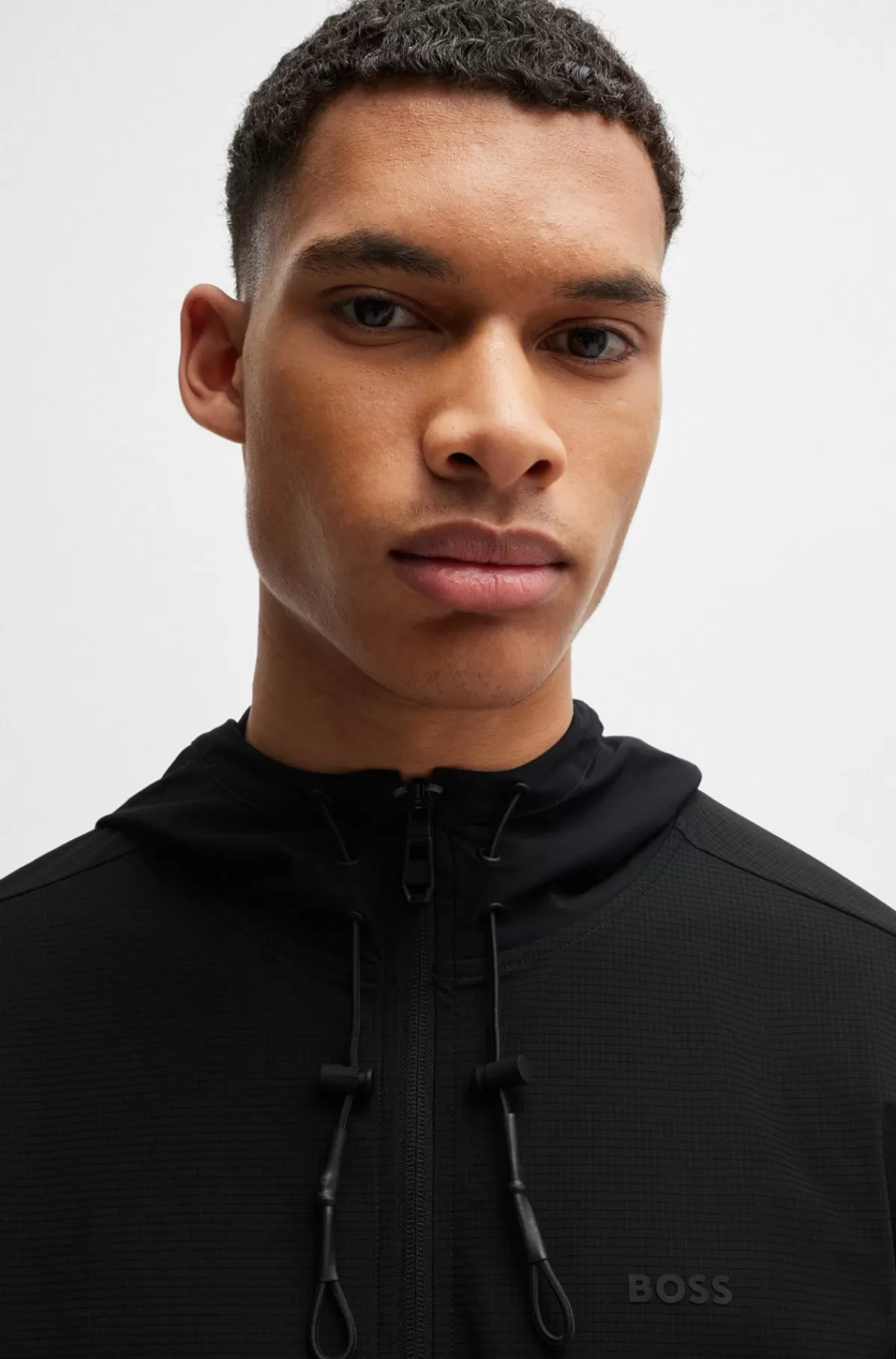 HUGO BOSS Hættetrøje Med Regular Fit, Lynlås Og Hurtigtørrende Egenskaber Sort Flash Sale