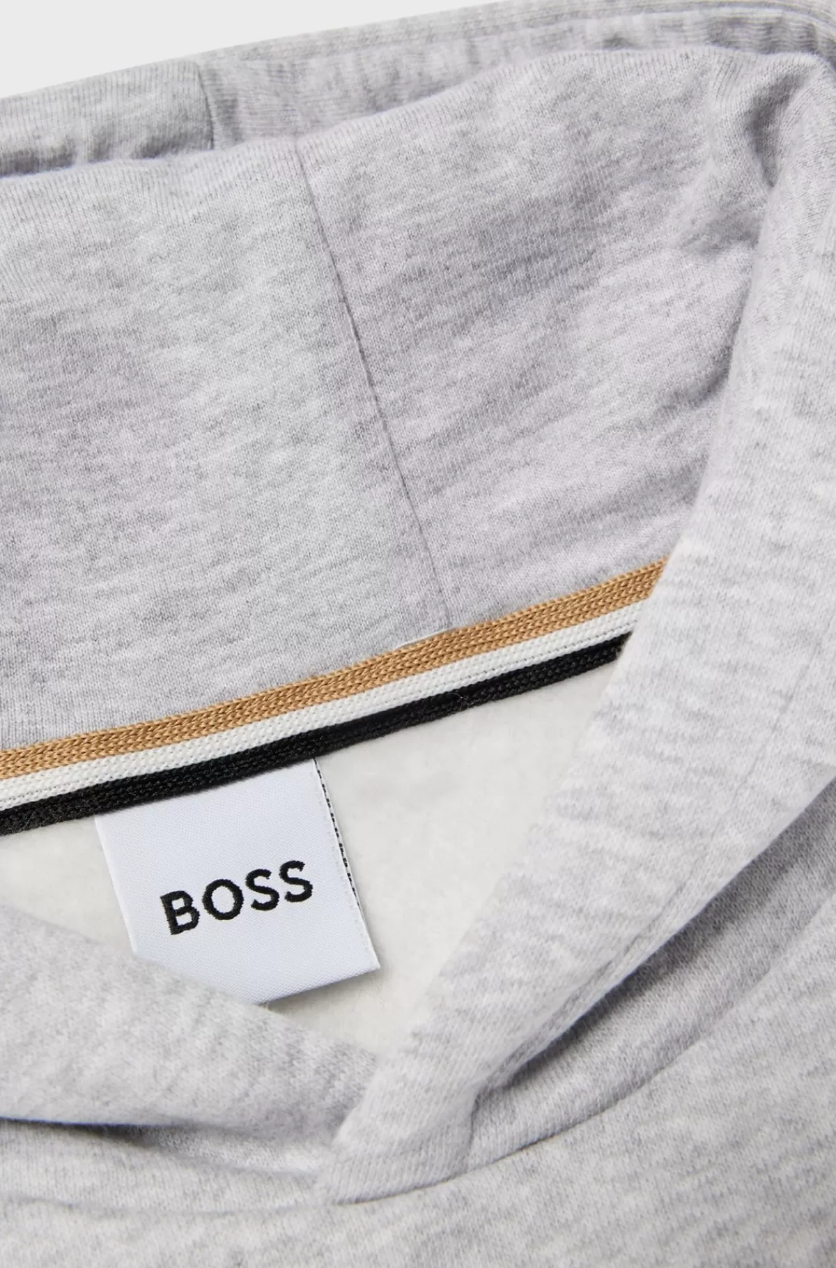 HUGO BOSS Hættetrøje Til Børn I Bomuldsblanding Med Logotryk Lysegrå Cheap