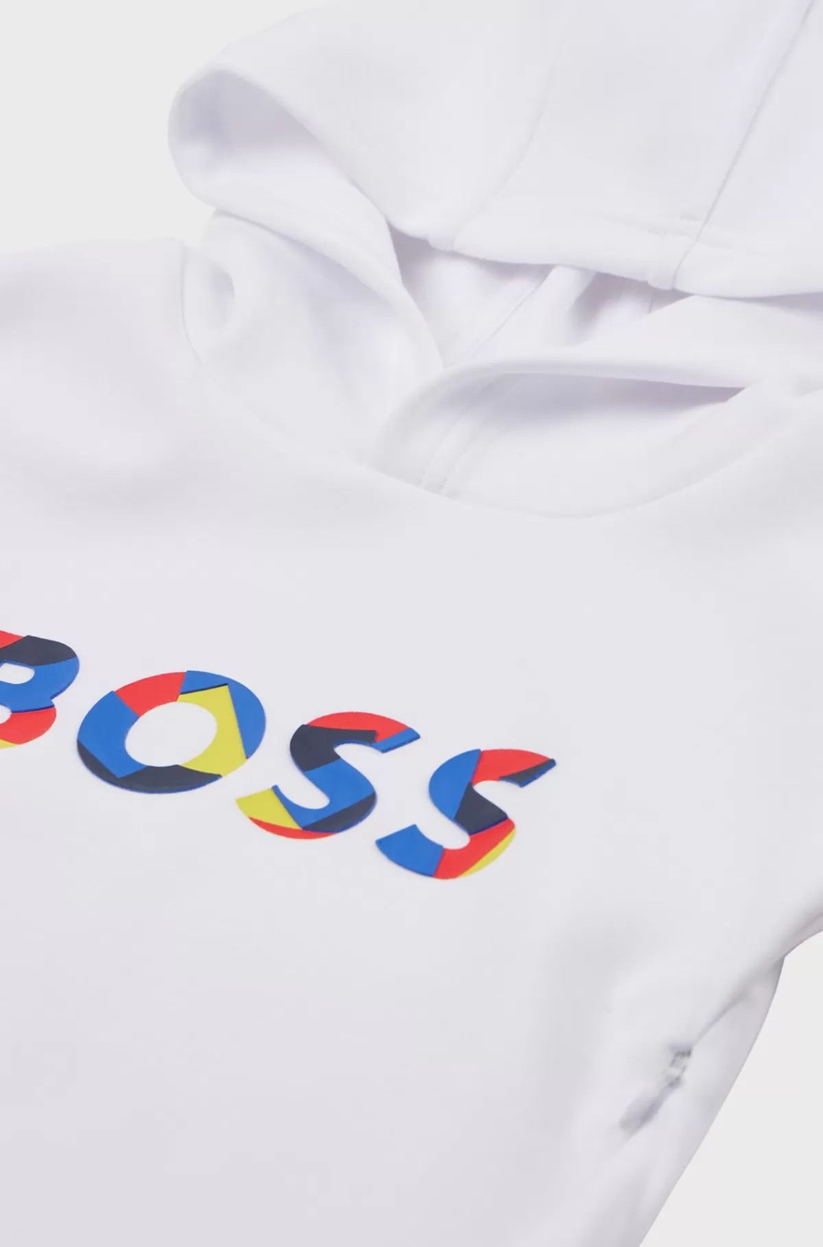 HUGO BOSS Hættetrøje Til Drenge Med Flerfarvet Logo Hvid Outlet