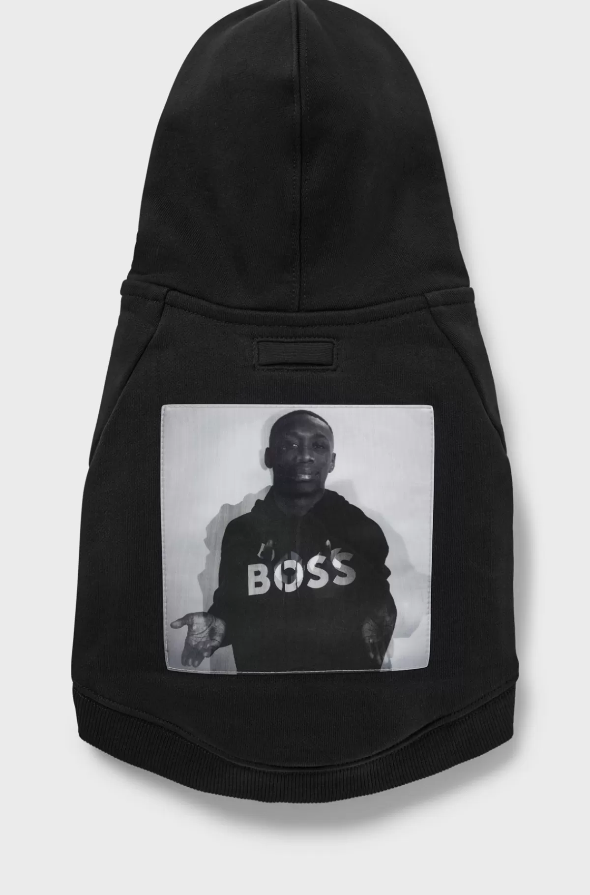 HUGO BOSS Hættetrøje Til Hunde I Bomuld Med Khaby Lame-inspireret Illustration Sort Fashion