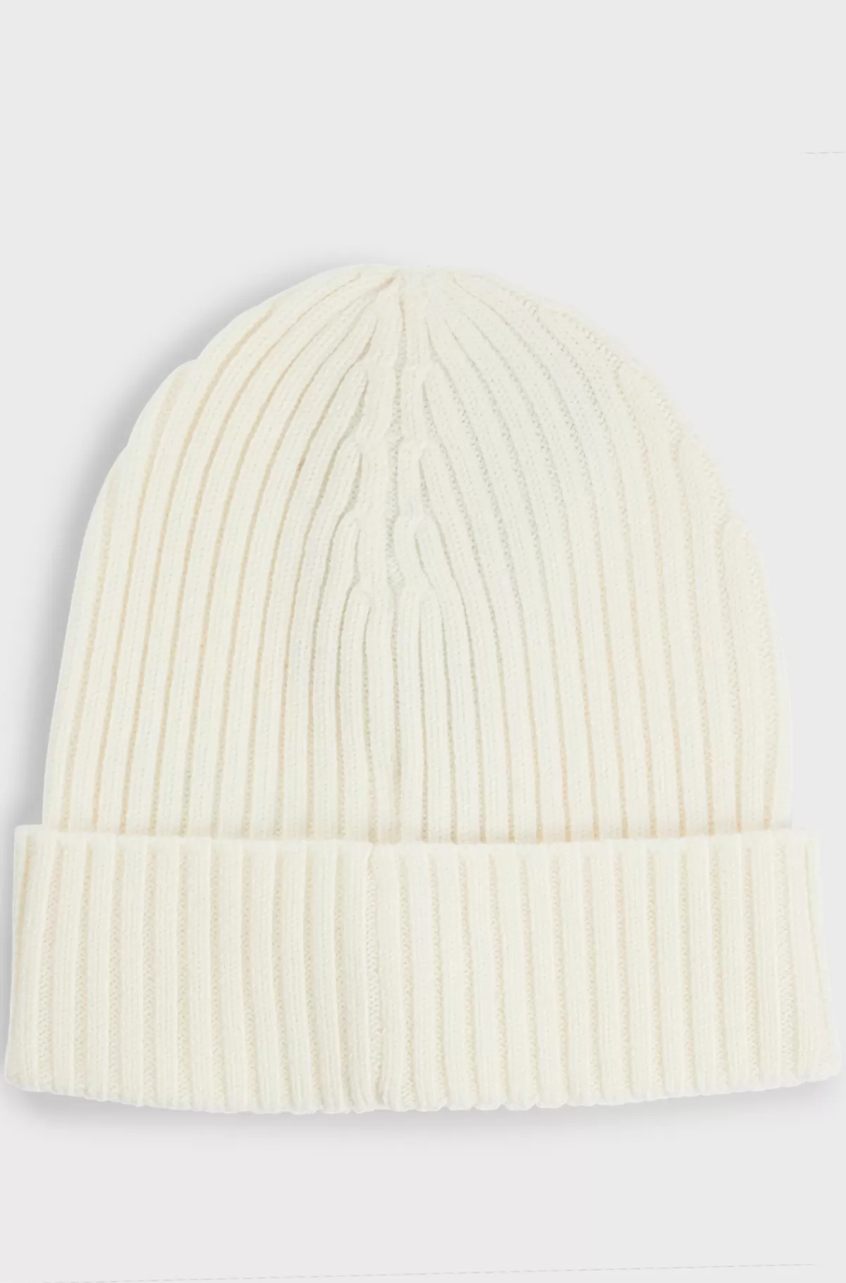 HUGO BOSS Hue I Ny Uld Med Broderet Logo Hvid Online