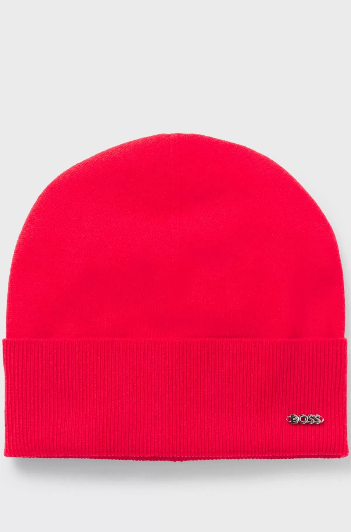 HUGO BOSS Hue I Uld Og Kashmir Med Logo Rød Shop