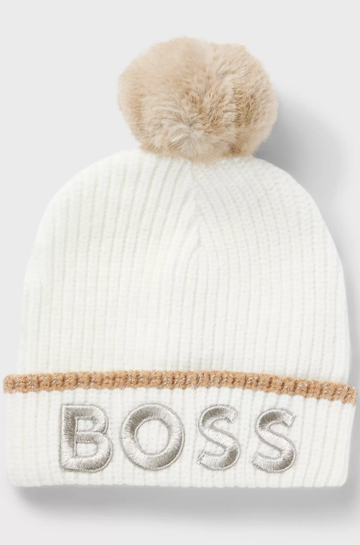 HUGO BOSS Hue Med Metallisk Logo Til Børn Hvid Best