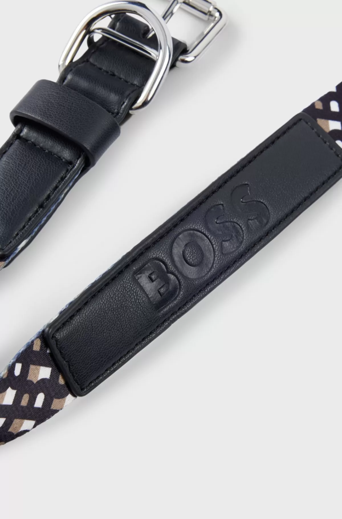 HUGO BOSS Hundehalsbånd Med Detaljer Af Metal Sort Clearance