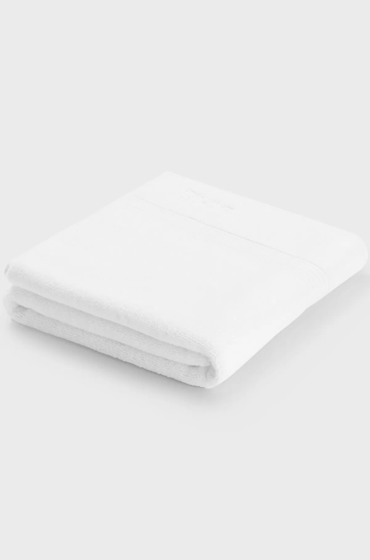 HUGO BOSS Bademåtte I ægæisk Bomuld Med Tone-i-tone Logo Hvid Sale