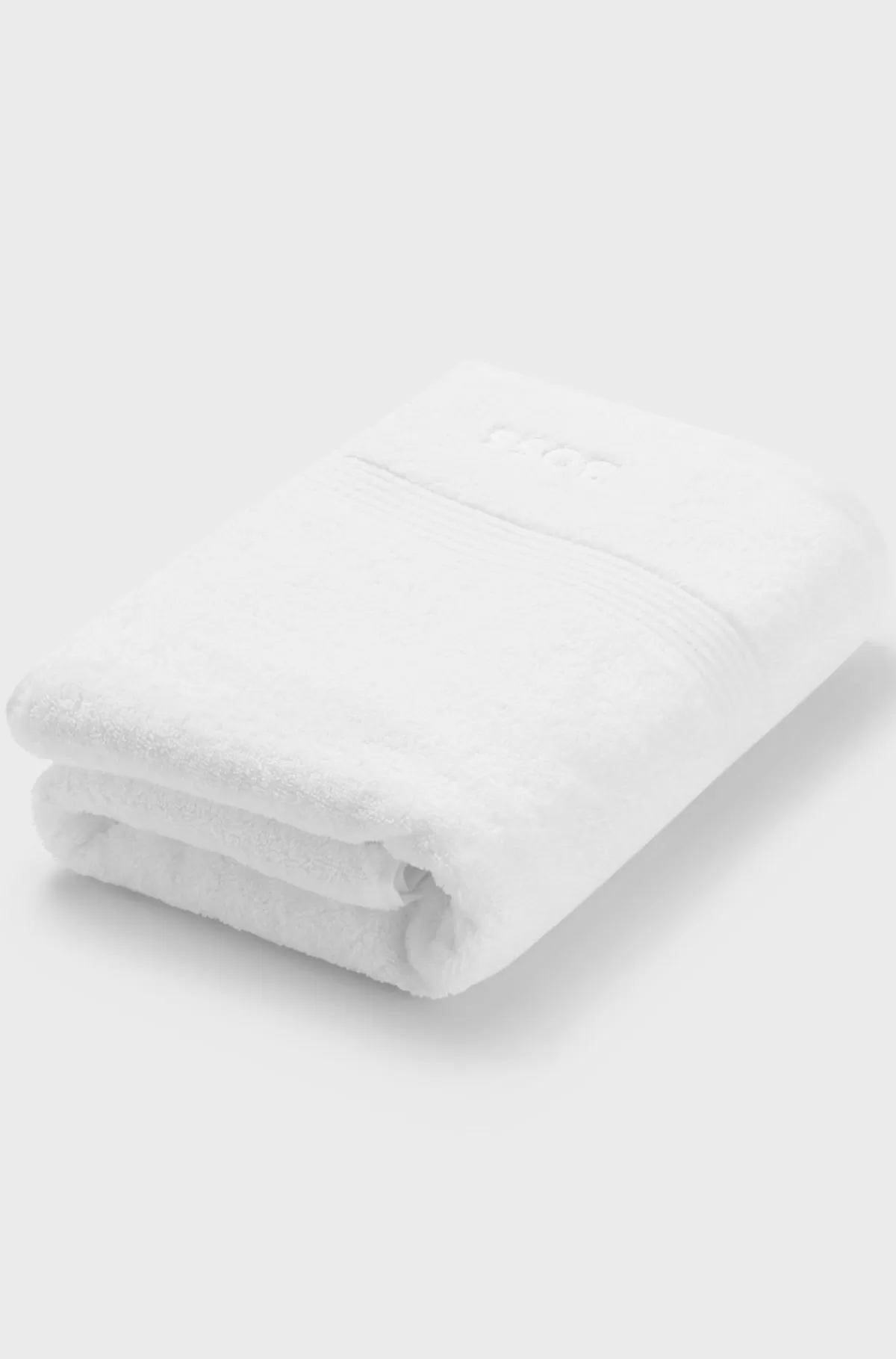 HUGO BOSS t Badehåndklæde I ægæisk Bomuld Med Tone-i-tone-logo Hvid Best Sale