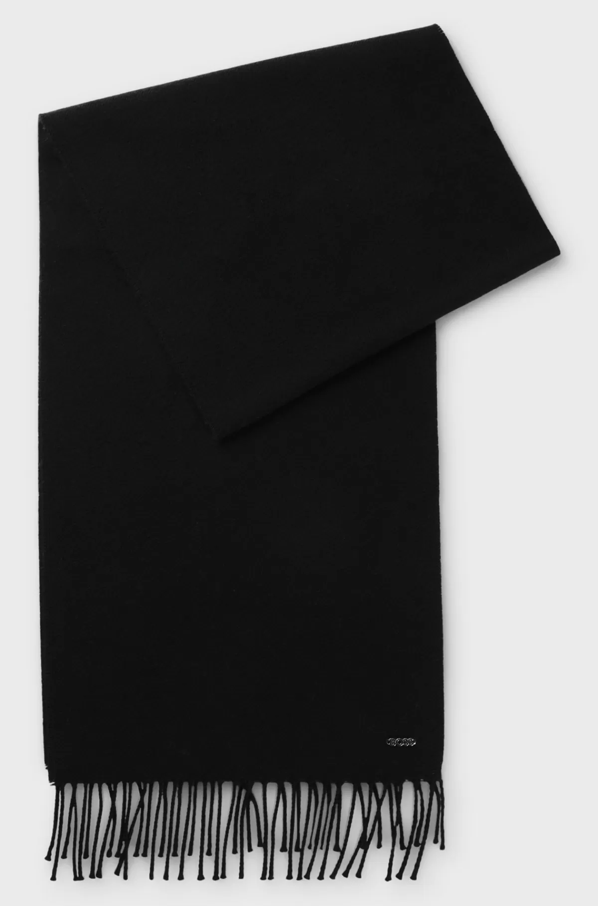 HUGO BOSS Italiensk Fremstillet Tørklæde I Uldtwill Sort Best Sale