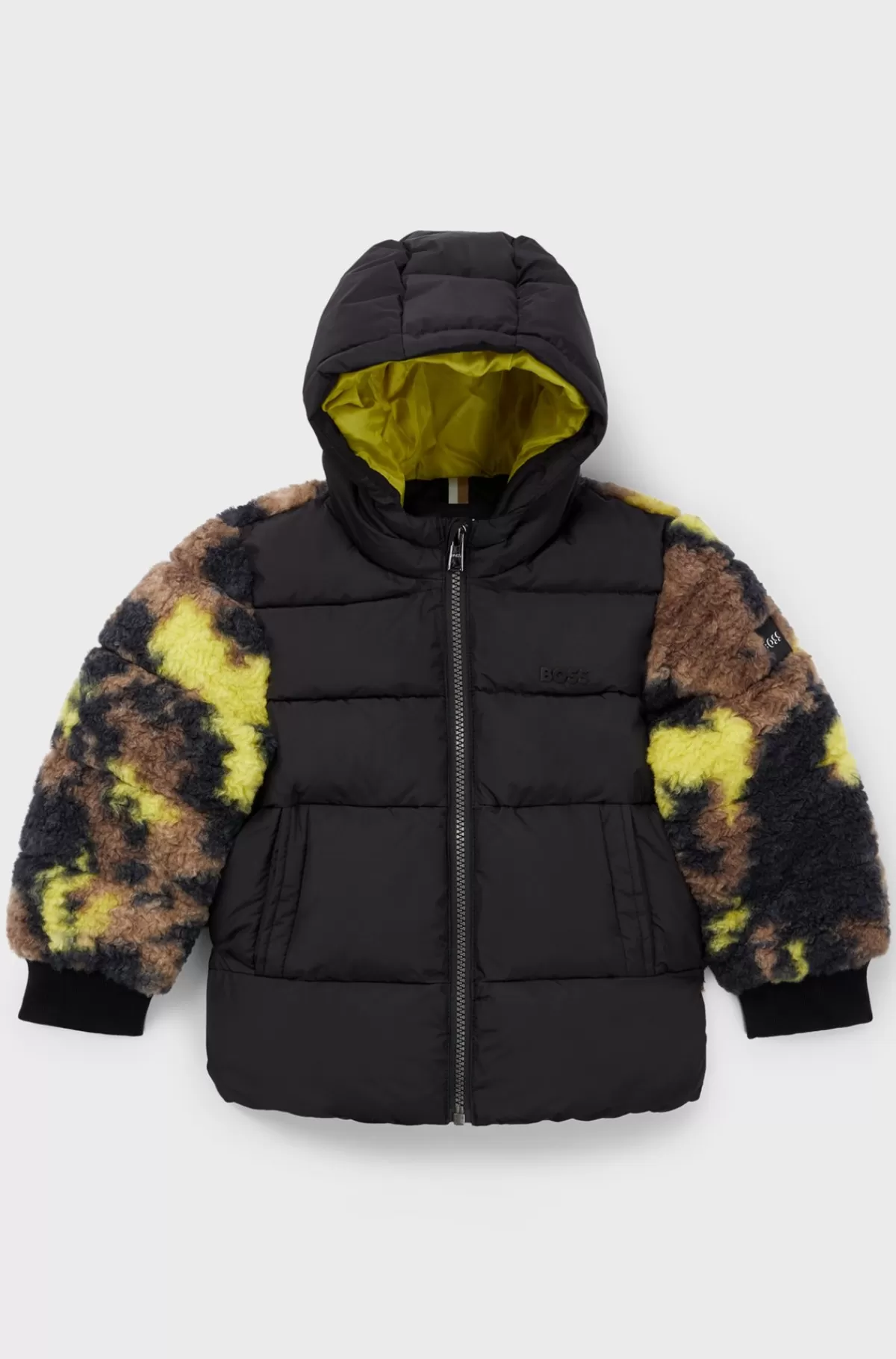 HUGO BOSS Jakke Med Sherpa Og Kamuflagemønster Til Børn Sort Hot