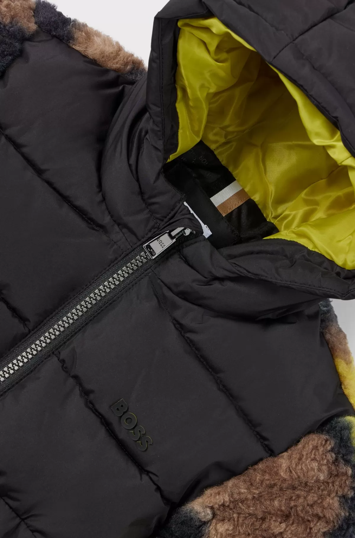 HUGO BOSS Jakke Med Sherpa Og Kamuflagemønster Til Børn Sort Hot
