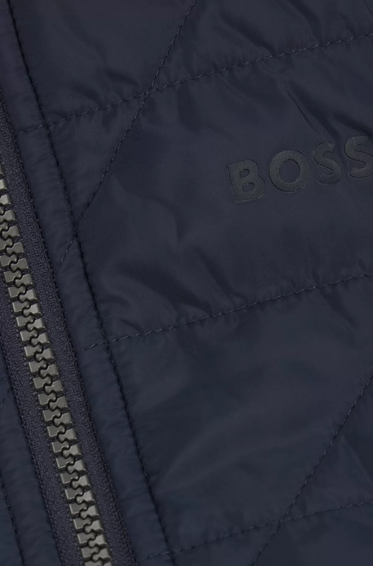 HUGO BOSS Jakke Til Børn Med Lynlås Og Dobbelt B-monogram Mørkeblå Best Sale