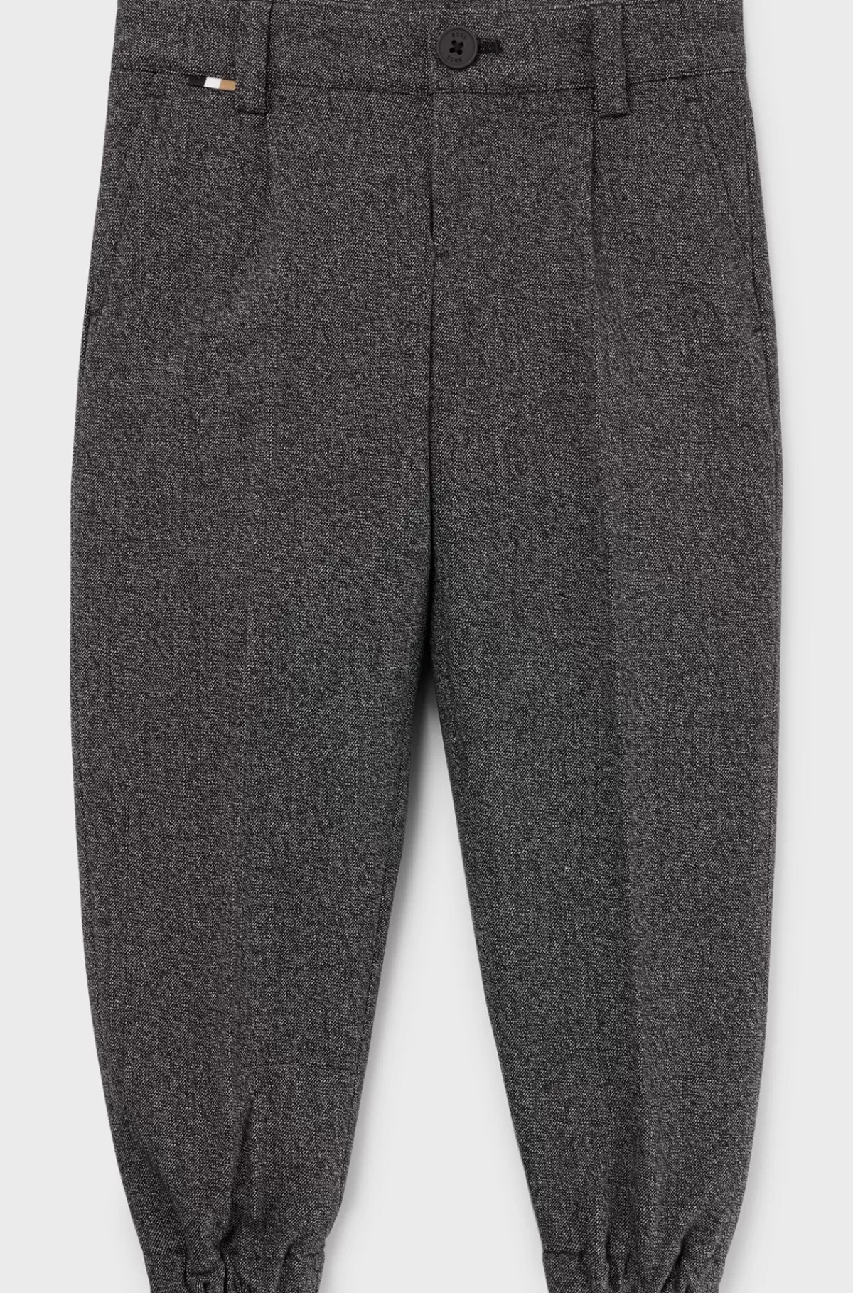 HUGO BOSS Jakkesætbukser Til Børn I Stof Med Stræk Mørkegrå New