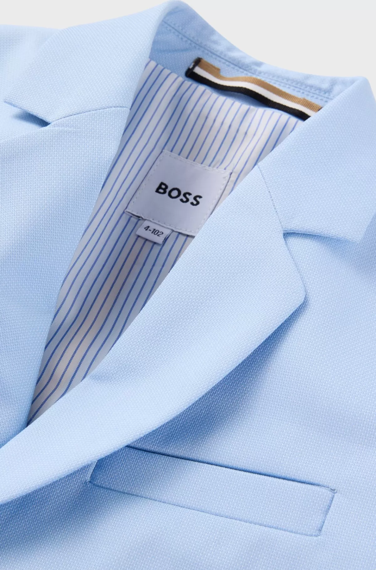 HUGO BOSS Jakkesætsjakke Til Børn I Stof Med Stræk Lyseblå Cheap