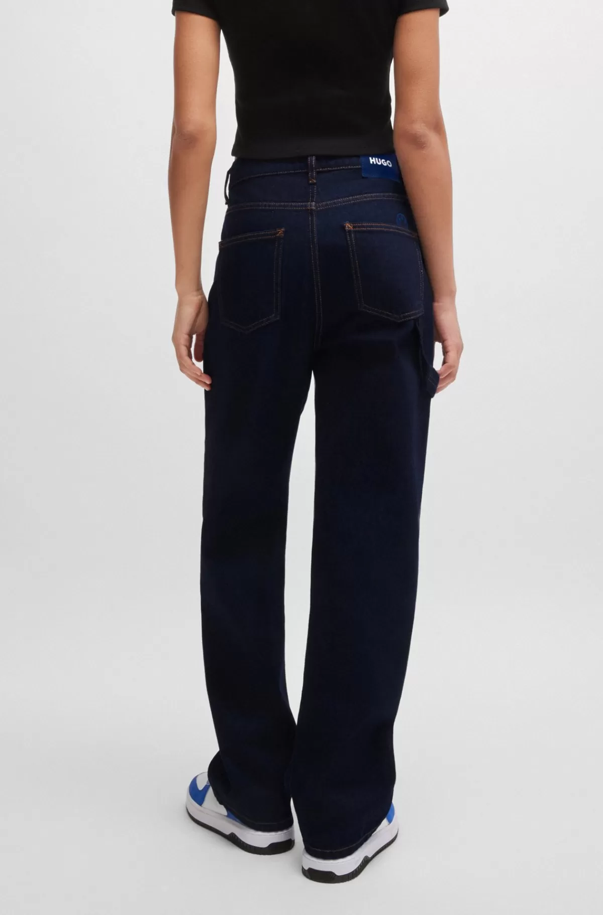 HUGO BOSS Jeans Med Baggy Fit I Denim Uden Stræk Mørkeblå Shop