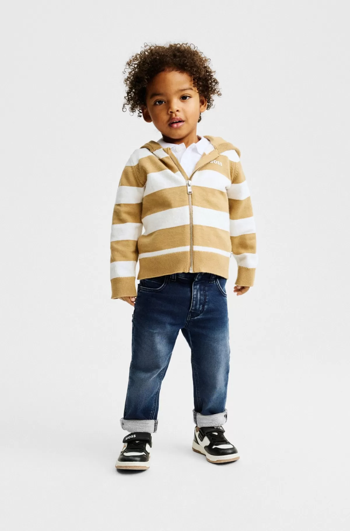 HUGO BOSS Jeans Til Børn I Blå Denim Med Stræk Mønstret Shop